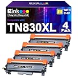 E-Z Ink Compatible TN830XL Toner Cartridge Replacement for Brother TN830XL TN830 830XL Toner Cartridges for Brother Printer HL-L2460DW DCP-L2640DW HL-L2480DW HL-L2400D HL-L2405W MFC-L2820DW (4 Black)