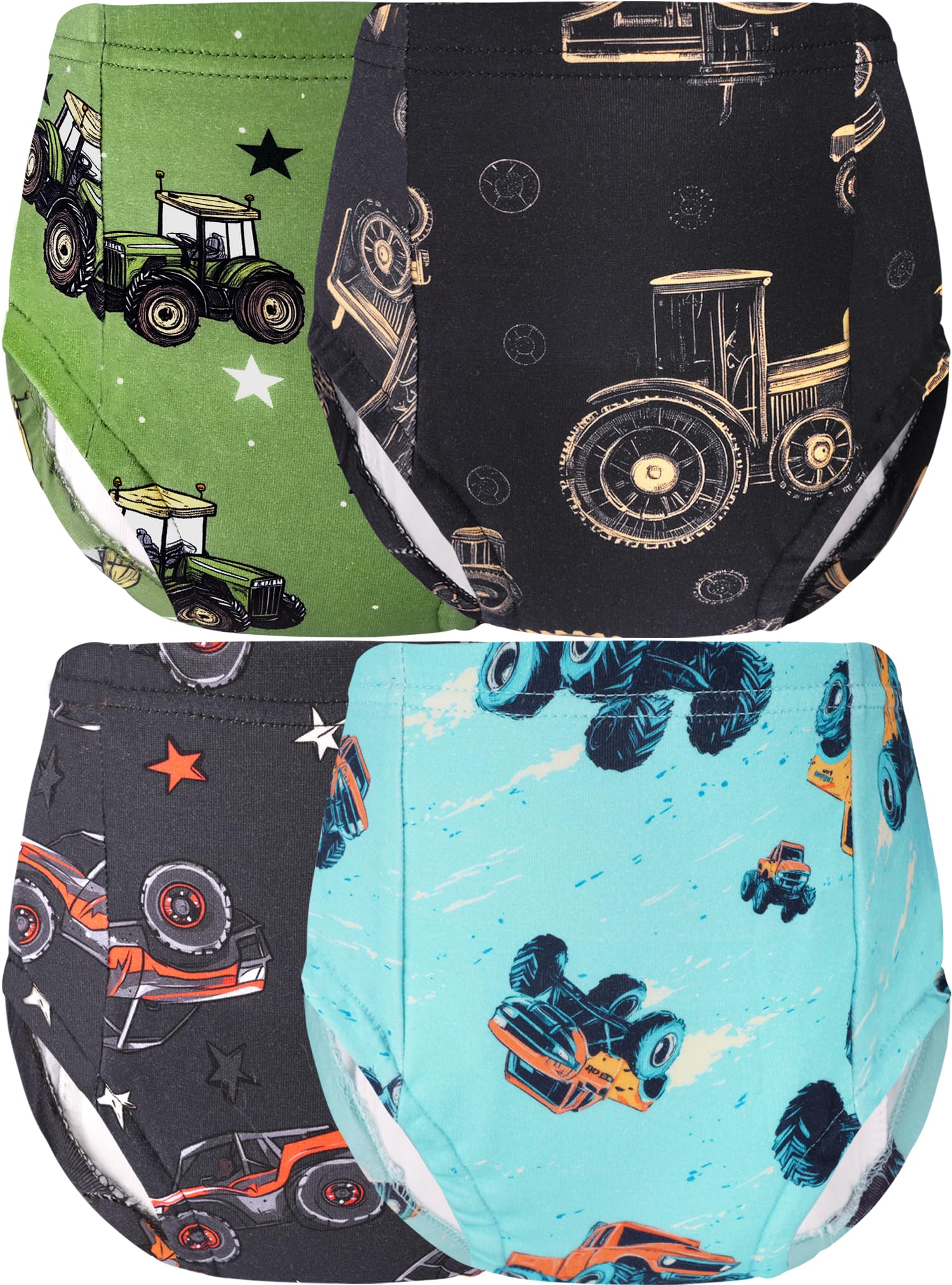 Boys Potty Training Underwear Pee Pants Cotton Absorbent Leak Resistant 4-Pack For Toddler 2t 3t 4t 5t 6