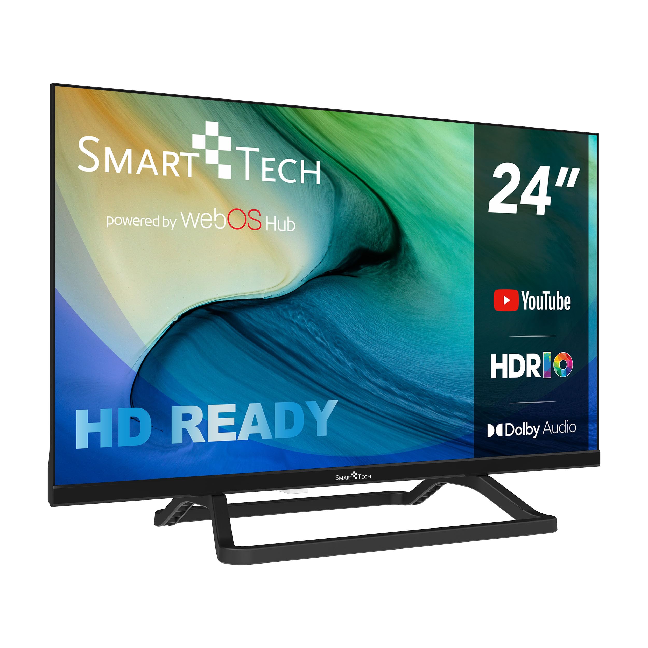 Smart Tech 24HW01V3, Televisor WebOS LED HD de 24 pulgadas (60 cm), YouTube, Netflix, Prime Video, Disney+, TED, DAZN