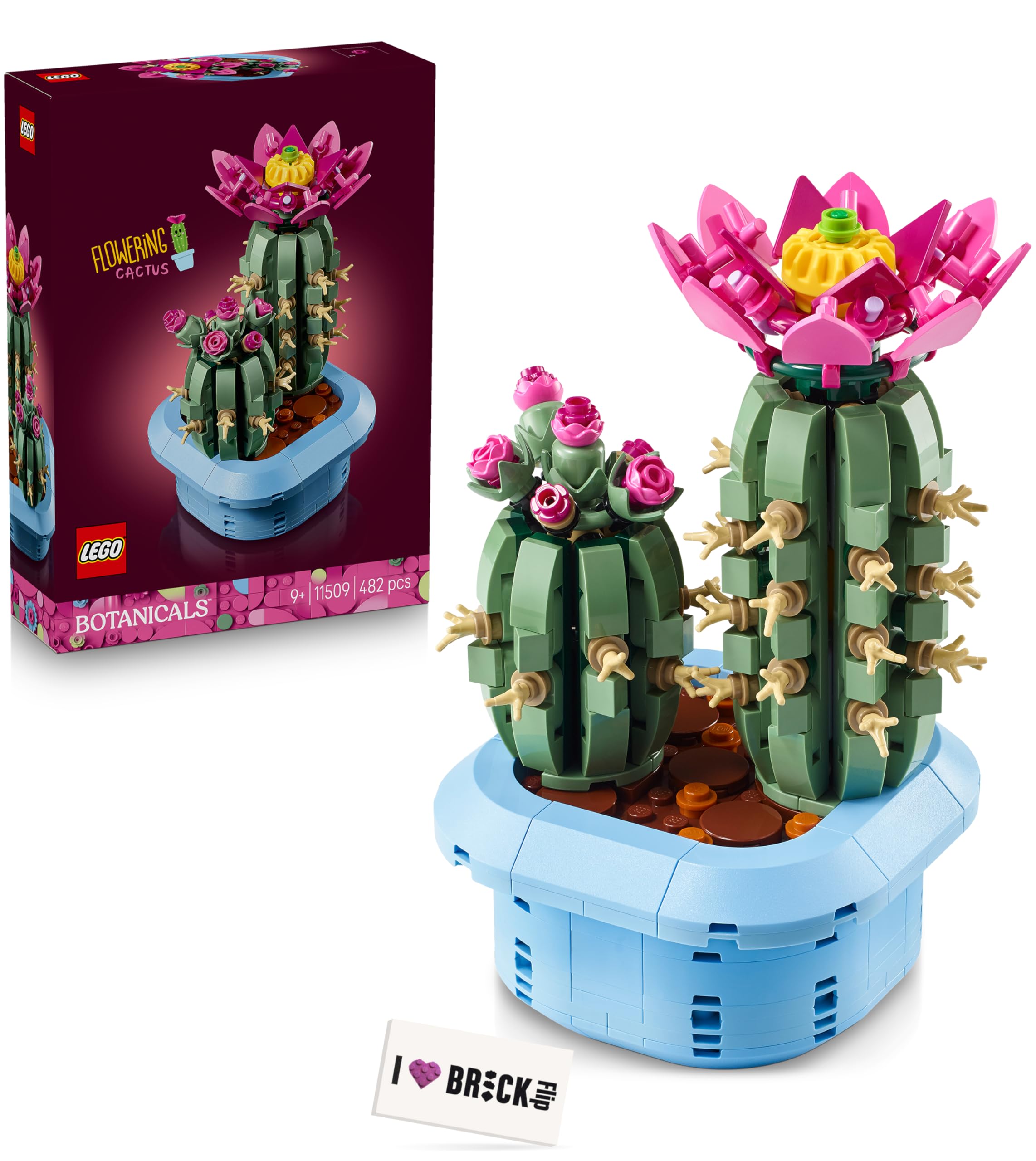 Lego 11509 - Cactus fiorito, con piastrelle stampate, botaniche