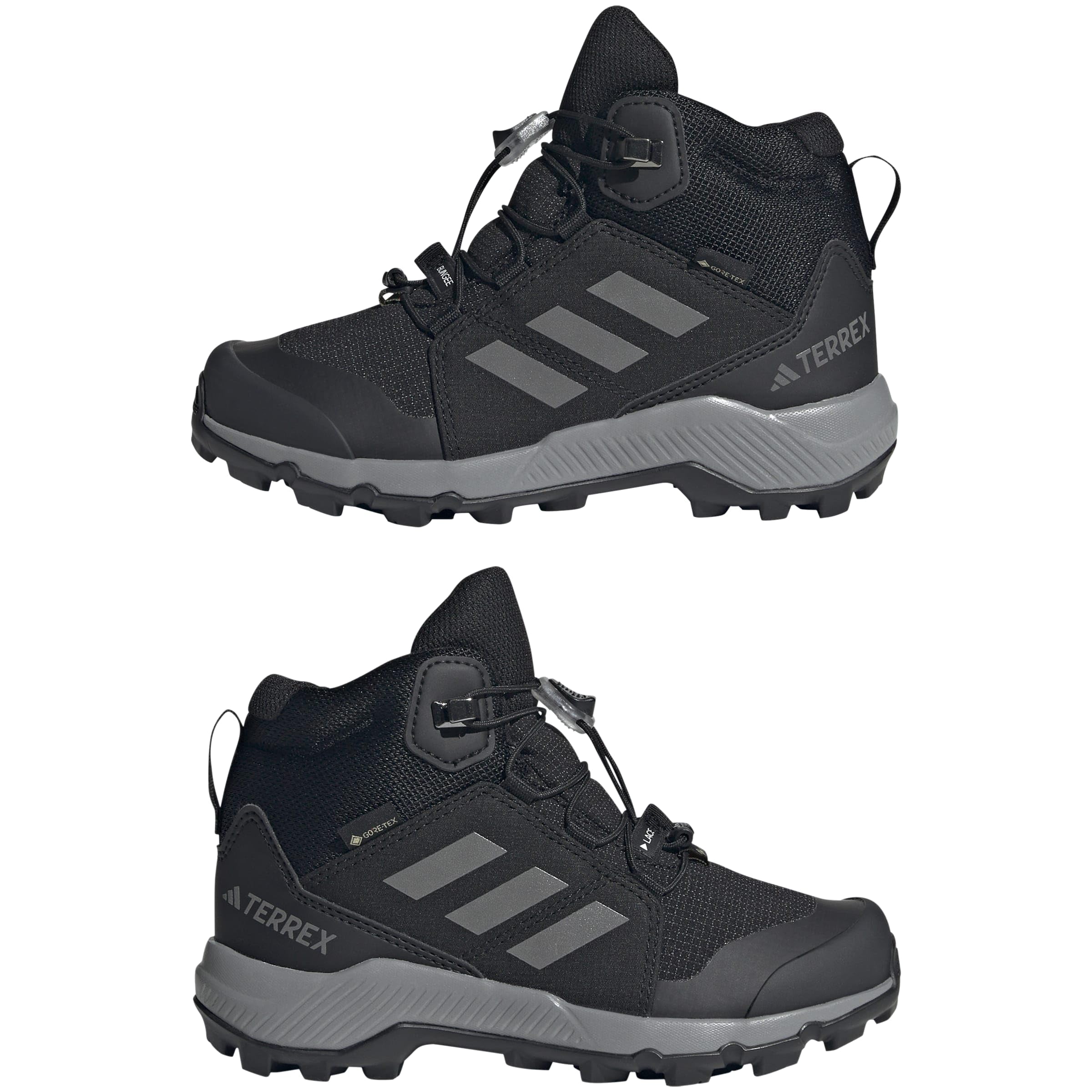 adidas Uniseks - dzieci Terrex Mid Gore-Tex Hiking Kids Shoes, Core Black/Grey Three/Core Black, 35.5 EU