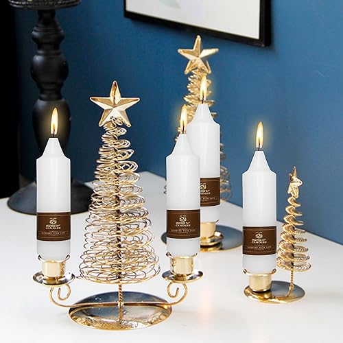 Miniatura 2 de Velas de hechizo blanco de 5 pulgadas, velas cortas cónicas de vigilia, velas de campanilla, 4 unidades para oración y meditación de fe religiosa