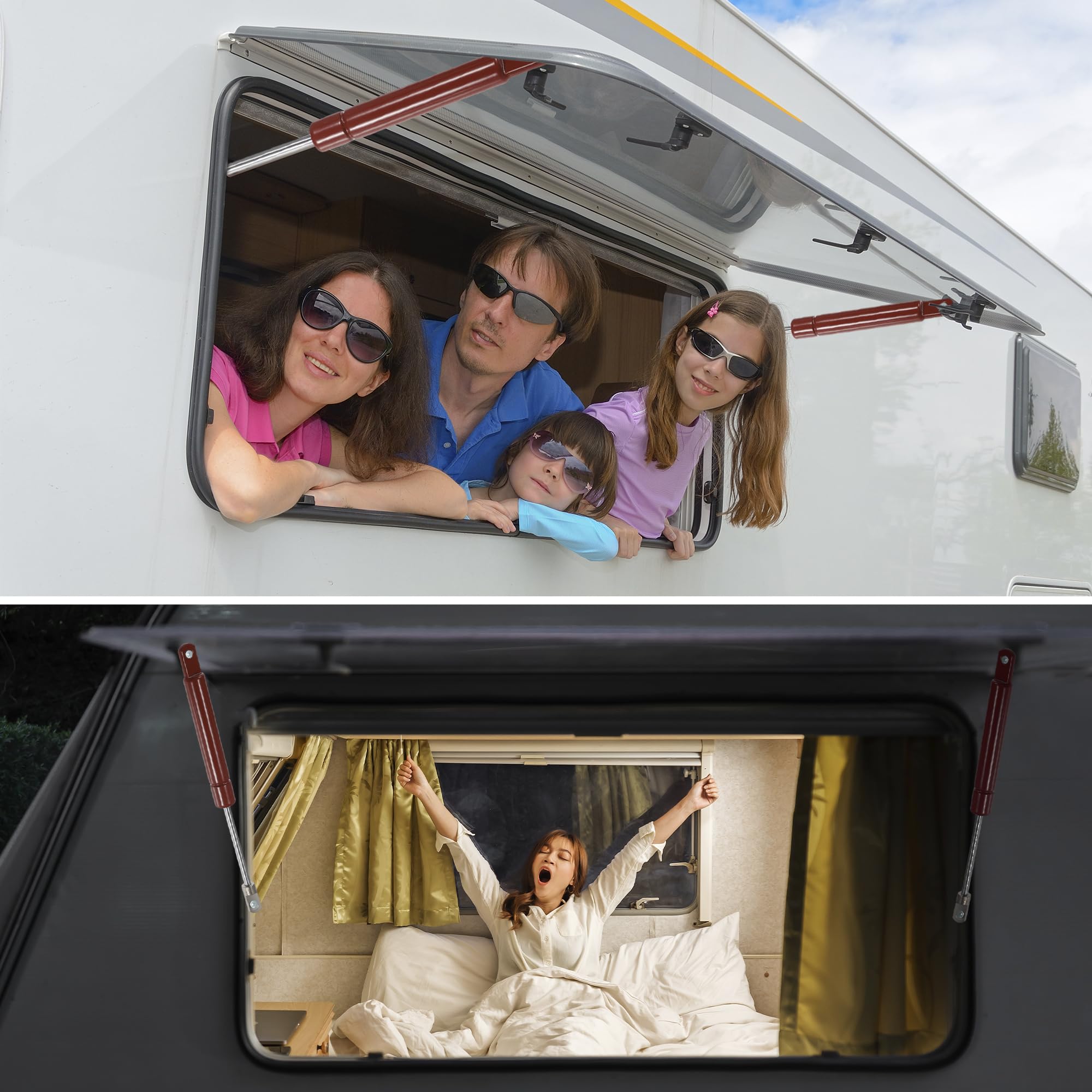 2 Puntoni A Gas X AUTOHAUX Da 25 Cm – Forza 200N (20kg) Per Cofani, Portelli E Armadi. Universali Per Auto, Camper, Barche. Facili Da Installare. - 4
