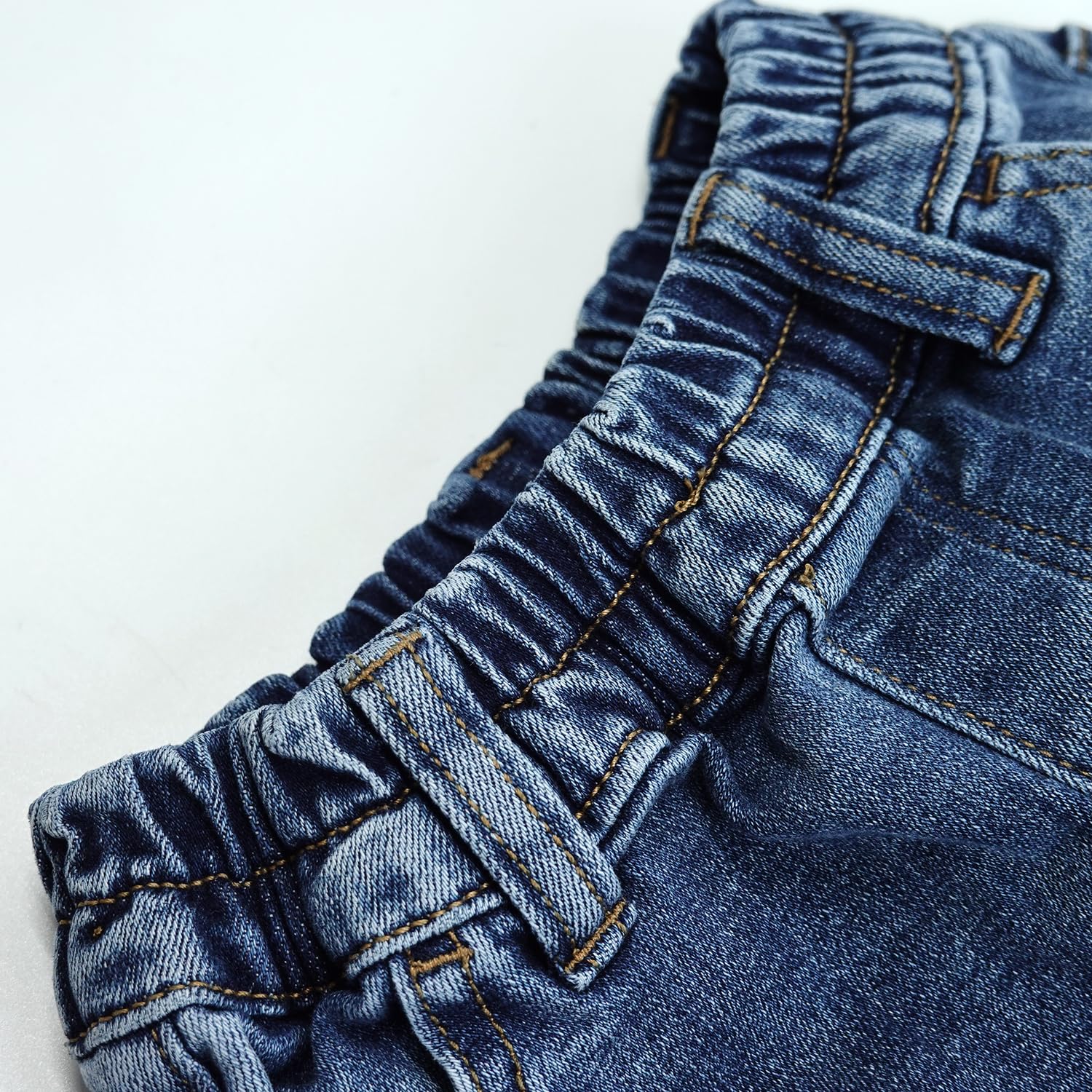 KIDSCOOL SPACE Jeans pour bébé, Pantalon Cargo Extensible à Taille élastique avec Anneau en D pour Petits Enfants
