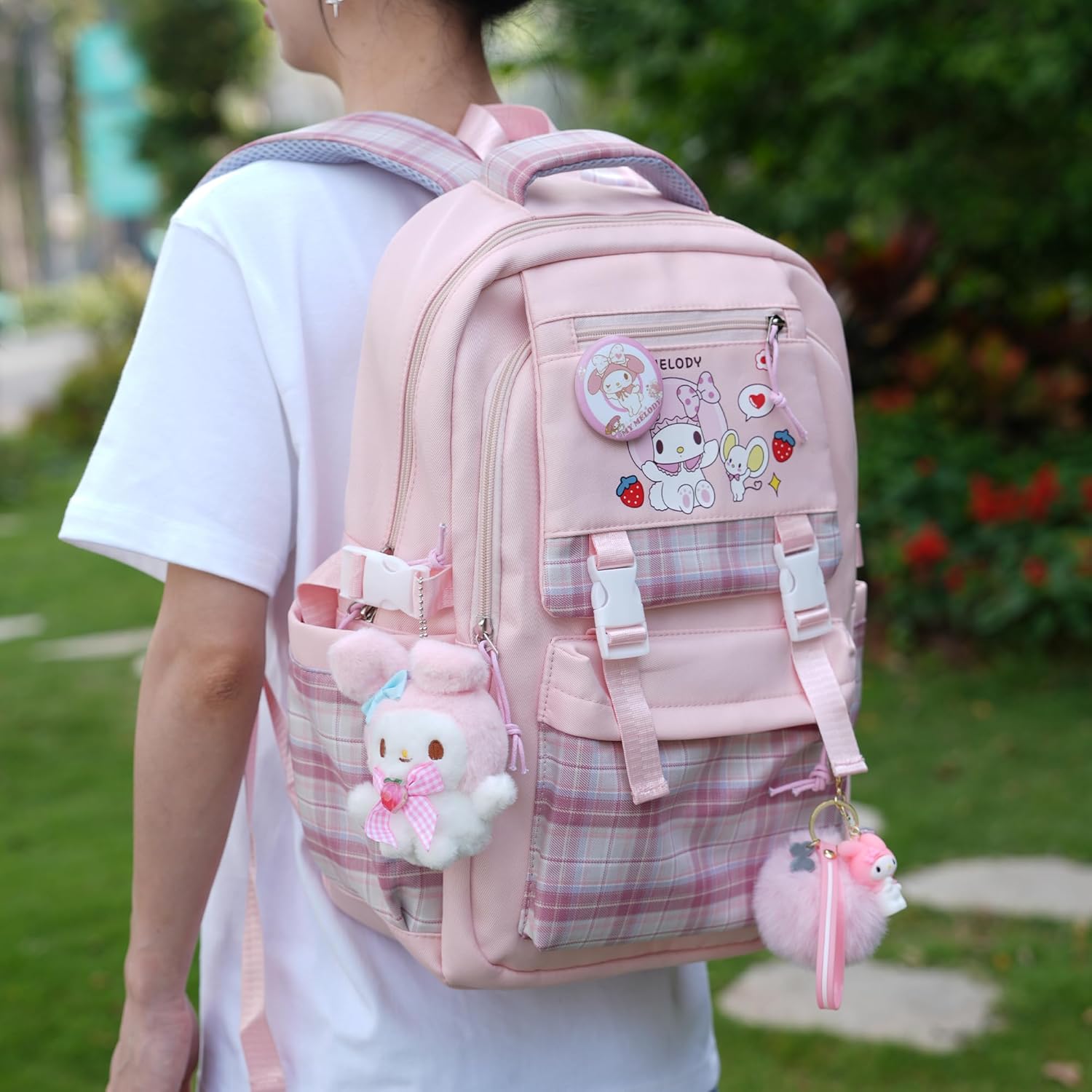 Juju Pink Kawaii Backpack - Cute Kawaii Stuff Mochila Kawaii - Cute Backpacks For Girls - Backpacks For School Girls