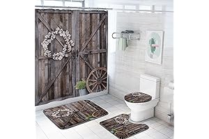 Rustic Shower Curtain Set: Timeless Style for a Serene Retreat