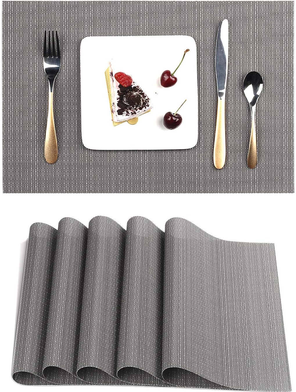 Portmeirion Home & Gifts Pimpernel Midnight Slate Placemats, Set of 6