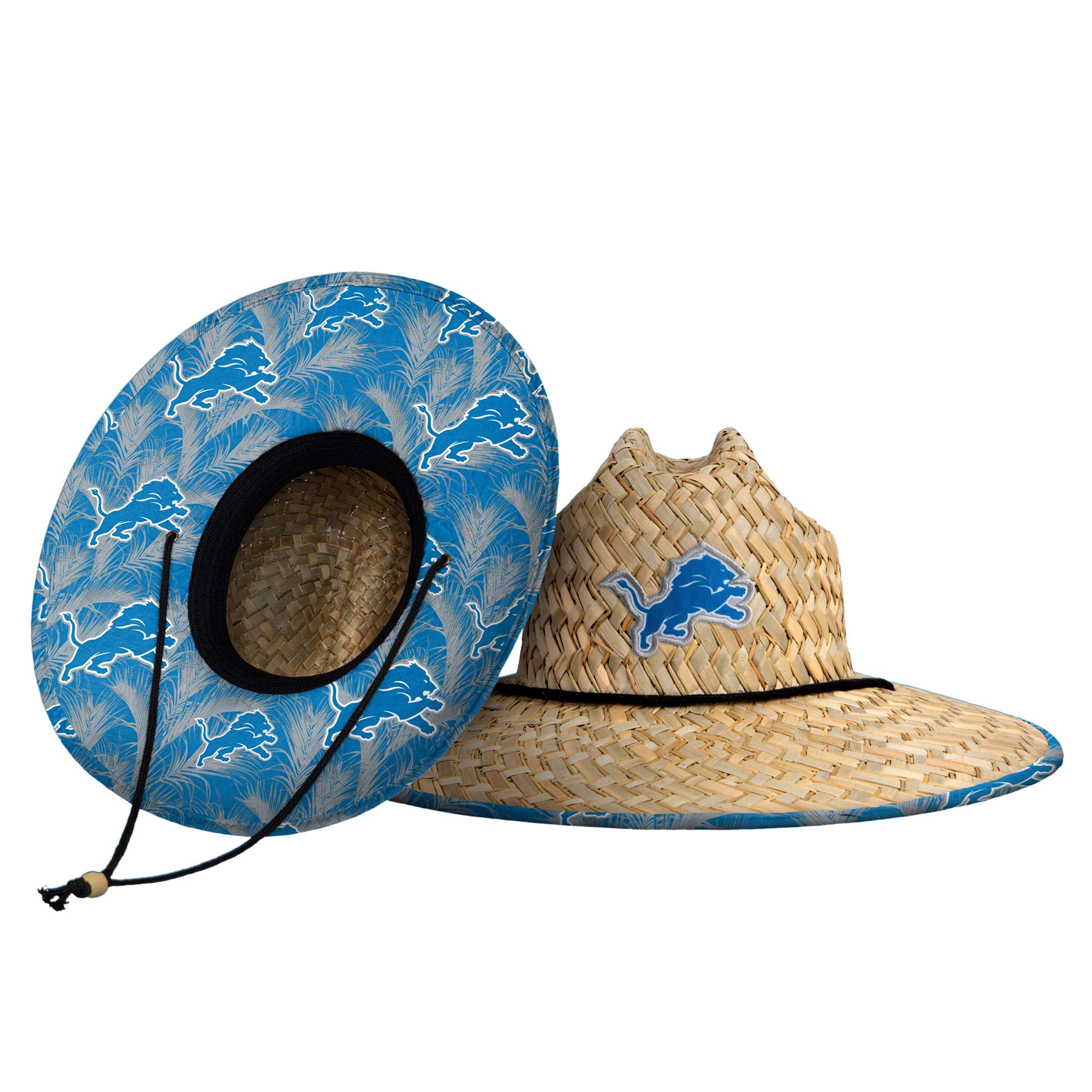 Foco Men's Team Logo Nfl Floral Lifeguard Beach Straw Sun Hat