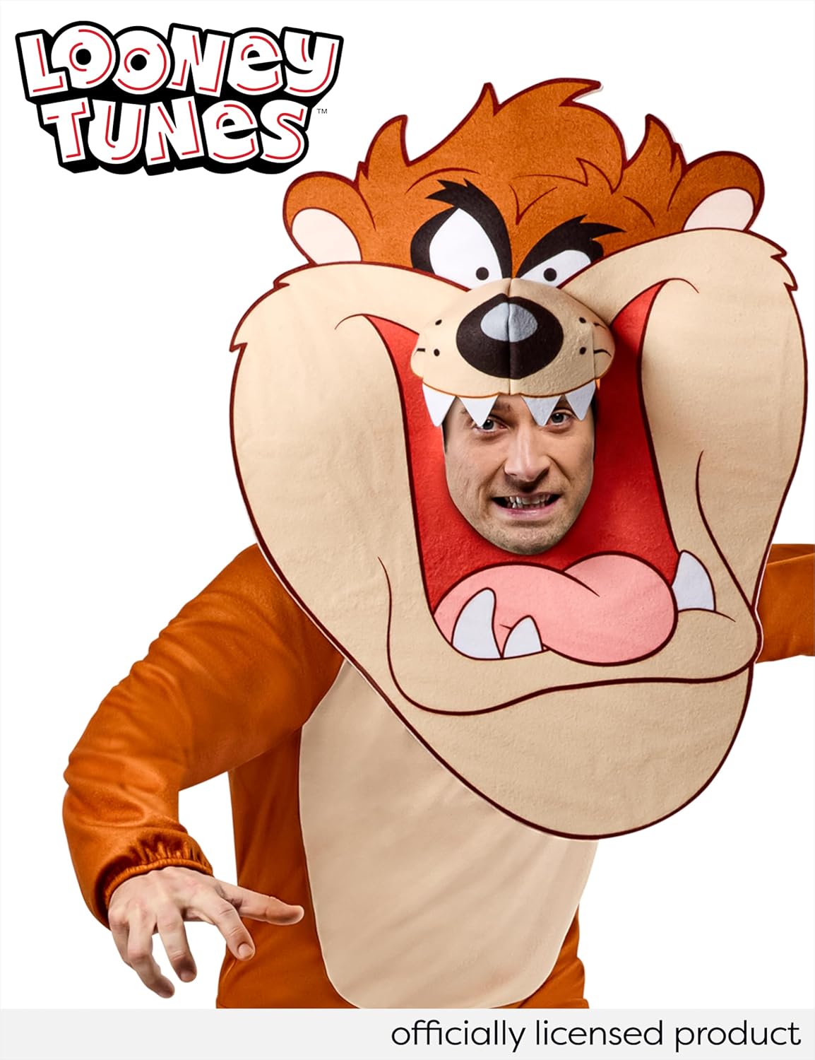 Rubies Unisex Adult Unisex Adult Looney Tunes Tazmanian Devil Costume Jumpsuit and Headpiece - Image 6