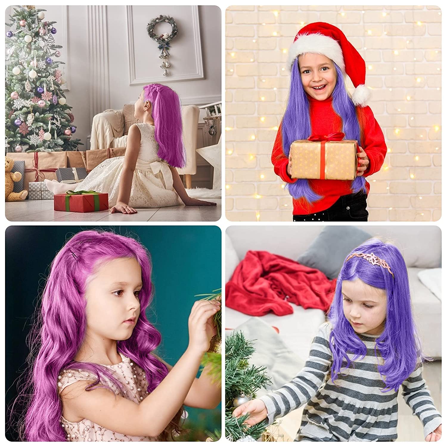 10 Pezzi Pettine per Ttinta Capelli, Colore Capelli Temporaneo, Set per Tinta Capelli, Colpi Di Sole Fai Da Te, Gesso Per Capelli per Carnevale, Natale E Cosplay