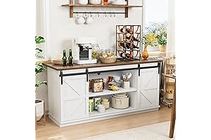 Farmhouse-Chic Kitchen Bar Cabinet