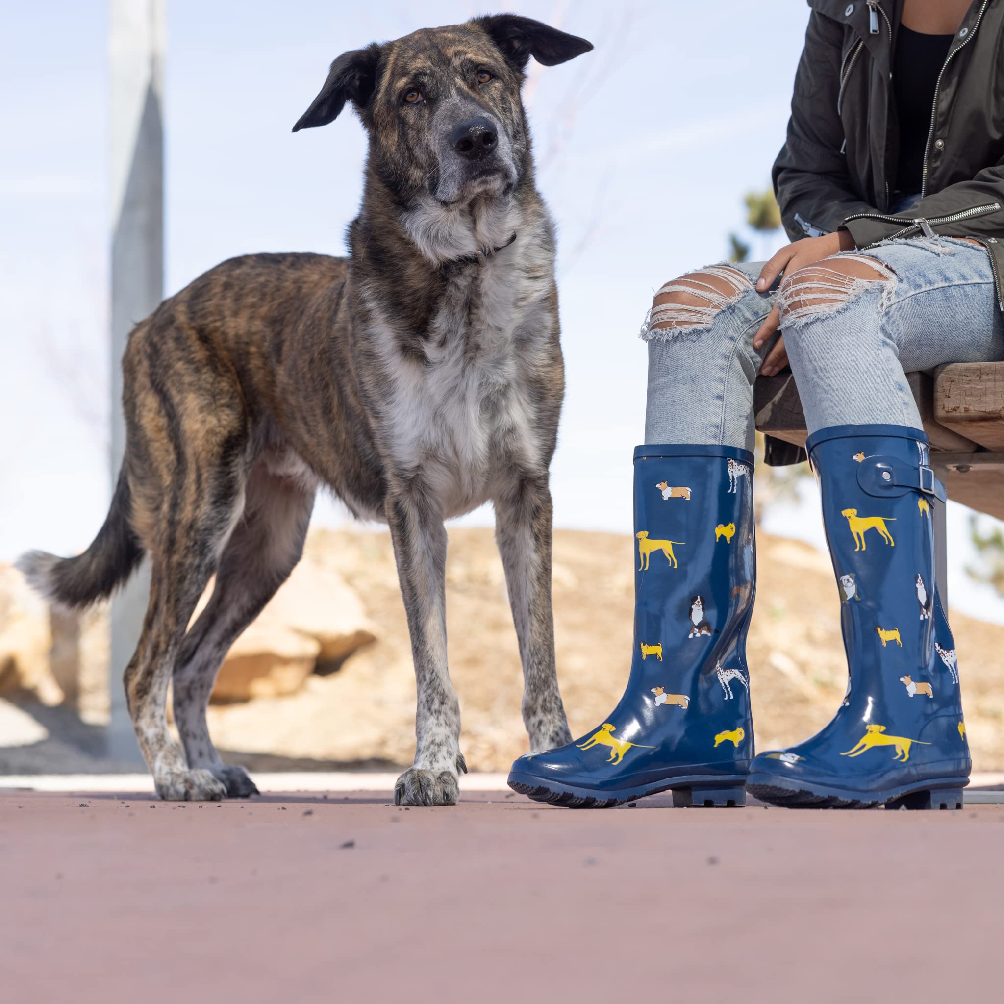 Nortywaterproof Rain Boots For Women Tall And High Calf Slip