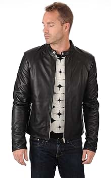 vintage 羊革 ドリズラー leather jacket ライダース M VTG Leather Biker Jacket Sears The Leather Shop Mens 44 X