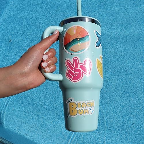 Miniatura 6 de 125 calcomanías de hidrofrask, calcomanías temáticas de playa oceánica para laptop, botella de agua, frascos de agua, pared, parachoques,
