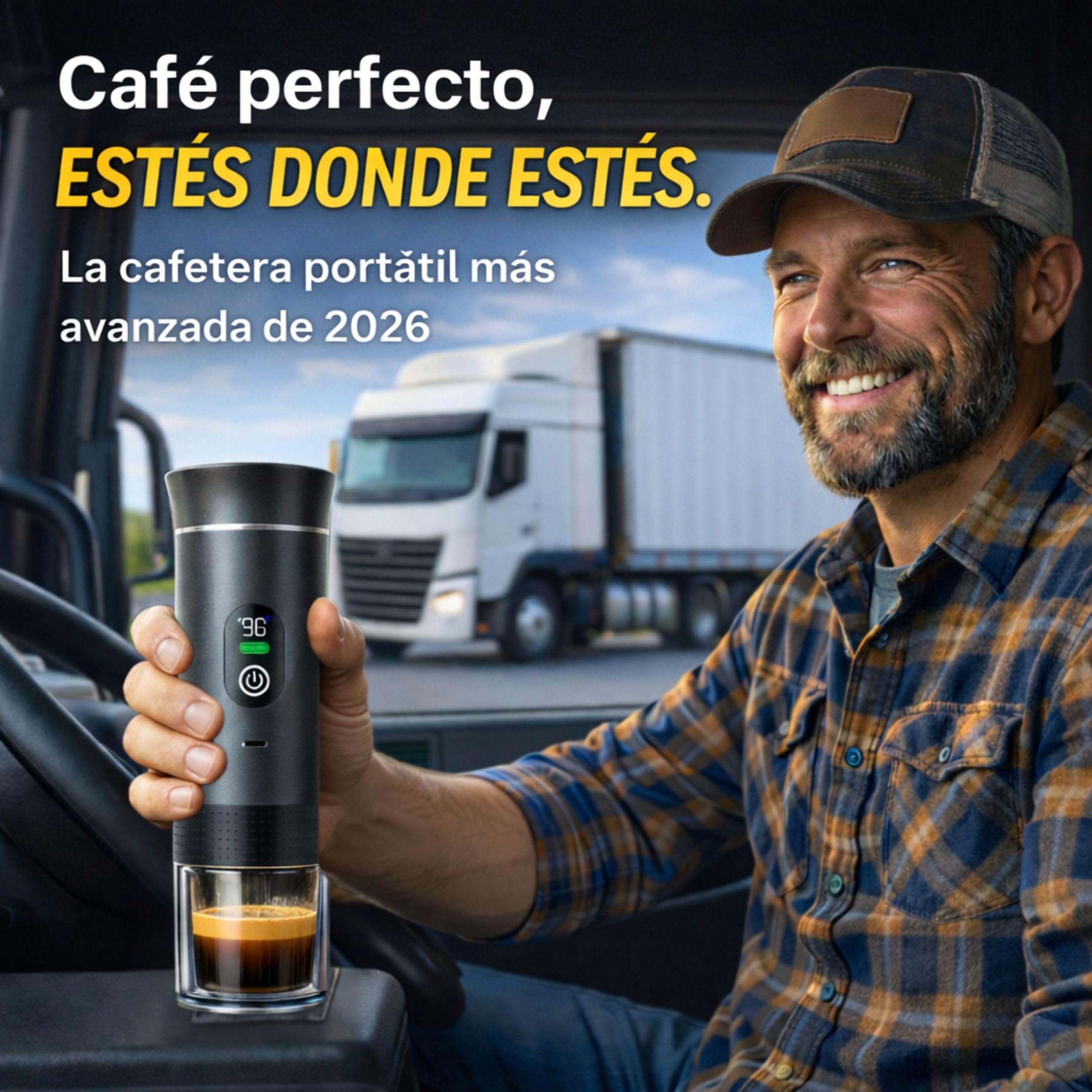 Caffettiera portatile capsule compatibile con Nespresso Dolce Gusto e Caffè Macinato - Versione migliorata 2026 - Coffe Machine - Macchina da caffè portatile a capsule universale con display LED e più