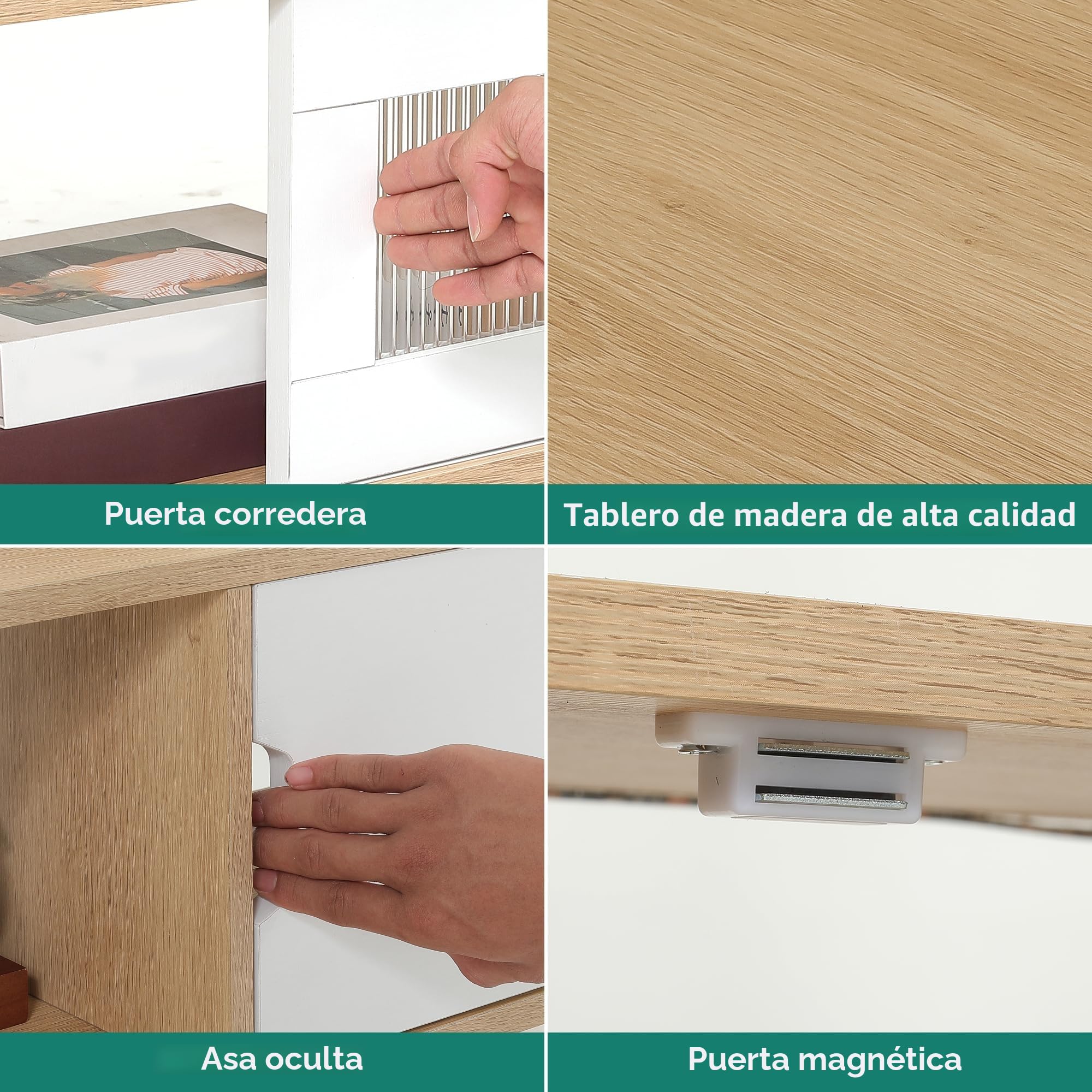 YITAHOME 148 cm Mueble TV Suspendido, Moderna Mueble de TV Flotante con Luz LED para televisores de hasta 65 Pulgadas con 22 Modos Luces Centro de Consola de Medios Entretenimiento con Puerta