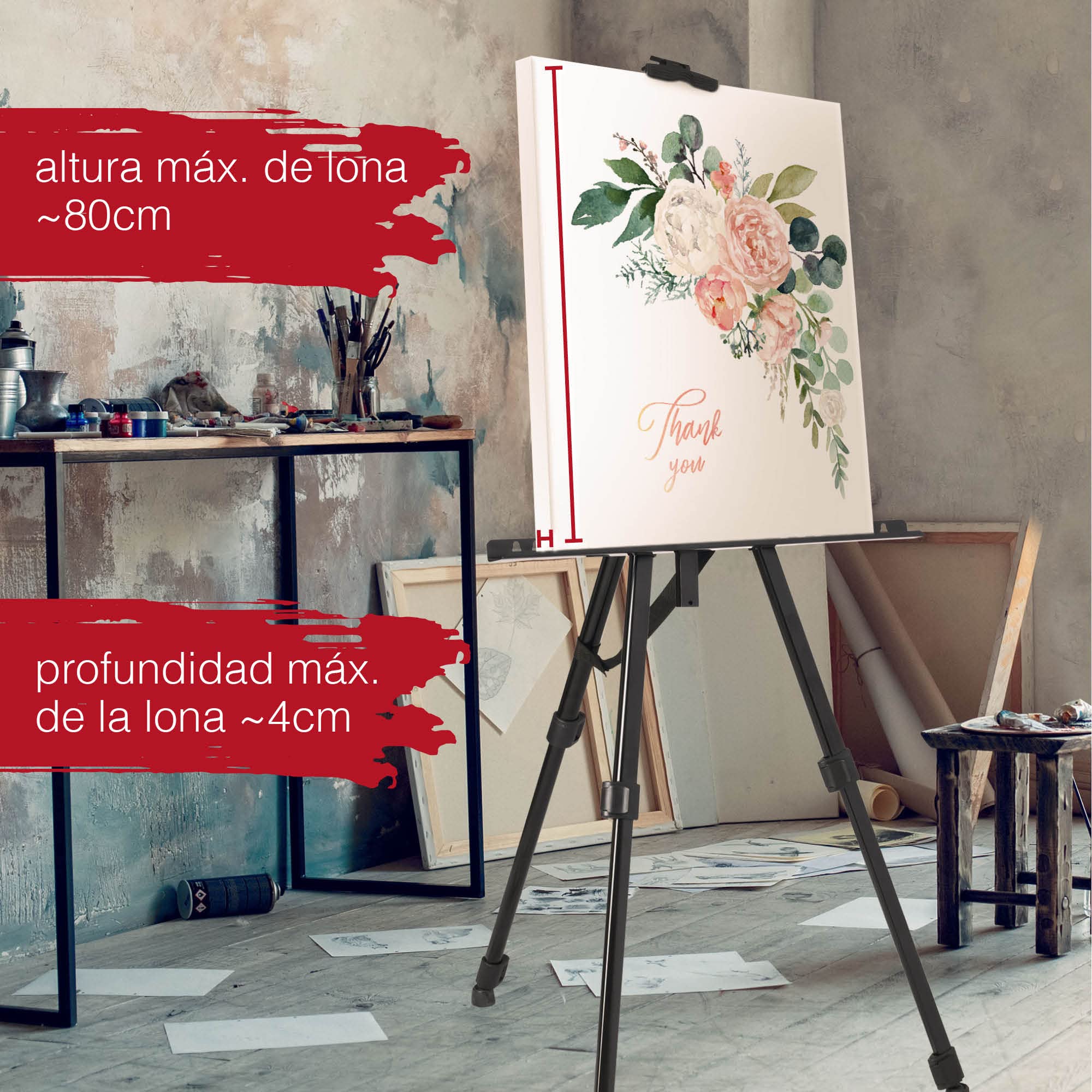 Artina XXL 122 piezas set caballete pintura con maletín pinturas acrílicas | acuarela lápices lienzo pinceles pasteles regalo Navidad niños adultos Pinceless Kit dibujo completo arte Michelangelo