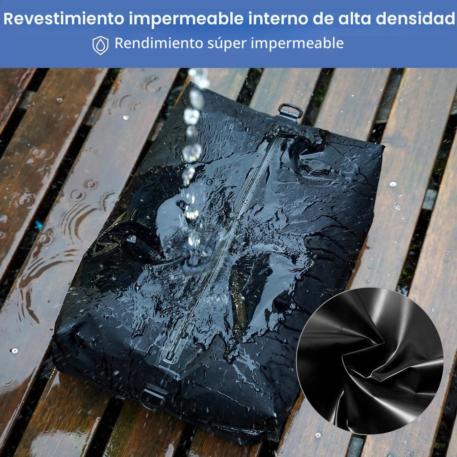16L Bolsas de Vacio para Ropa 2 Unidades, Impermeables Plegables con Ventana Transparente – Bolsas Compresión Viaje Sin Bomba (Negro)