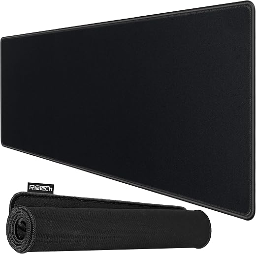 RiaTech Extra Large Size (800mm x 250mm x 2mm) Speed Type Extended Gaming Mouse Pad with Stitched Embroidery Edge, Non-Slip Rubber Base Mousepad…