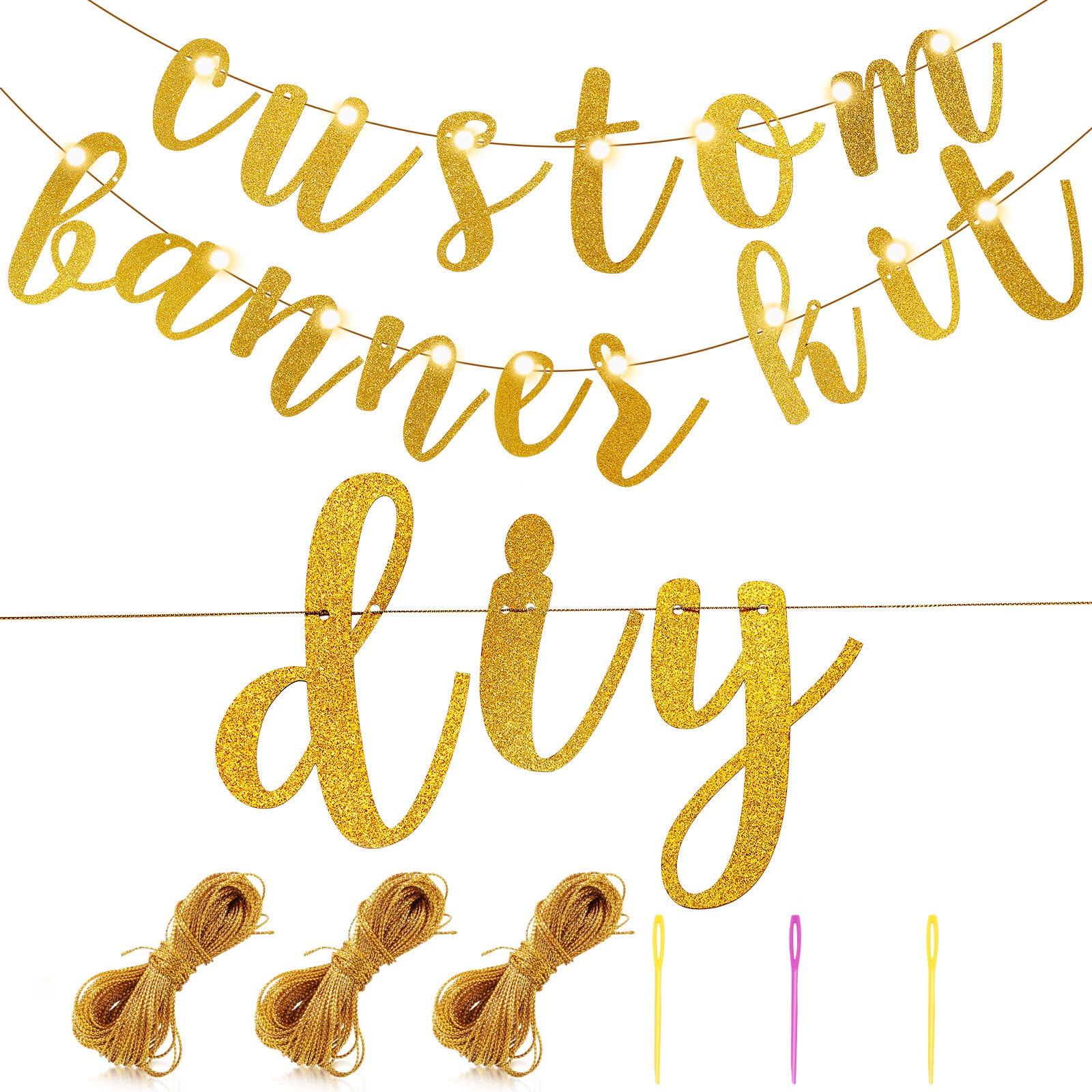 Birthday Rope Design Snapklik.com : TaoBary 167 Pcs DIY Banner Kit Happy Birthday Glitter ...