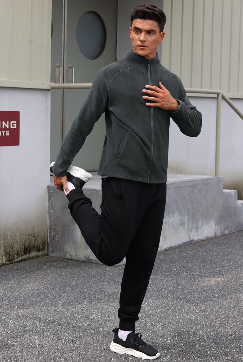 Men's Polar Fleece Jacket Warm Soft Midweight Full Zip Sweatshirt (S-XXL) - Image 5