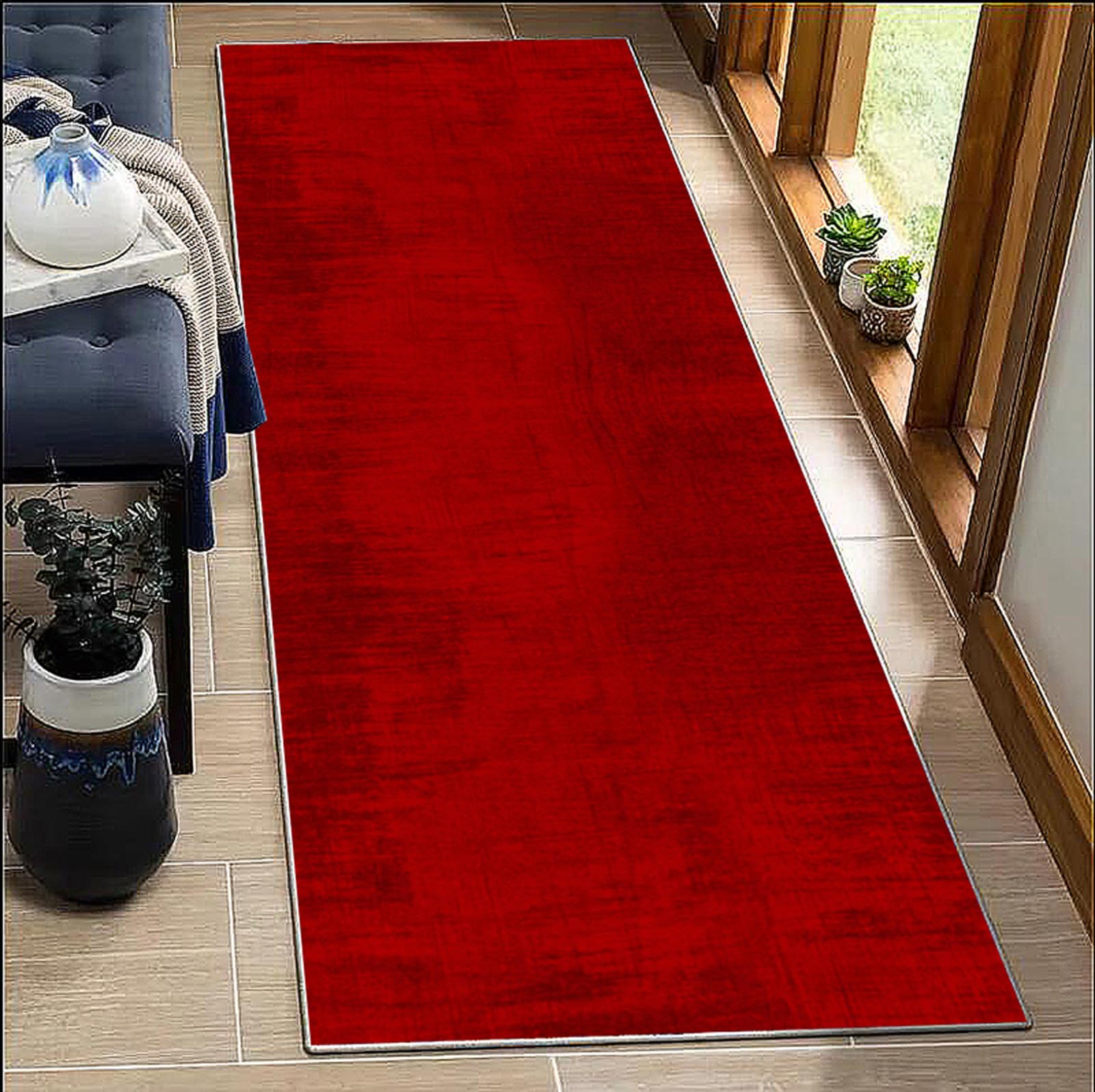Tapis de couloir abstrait Bury pour une entrée moderne et un salon chaleureux 100x300 cm