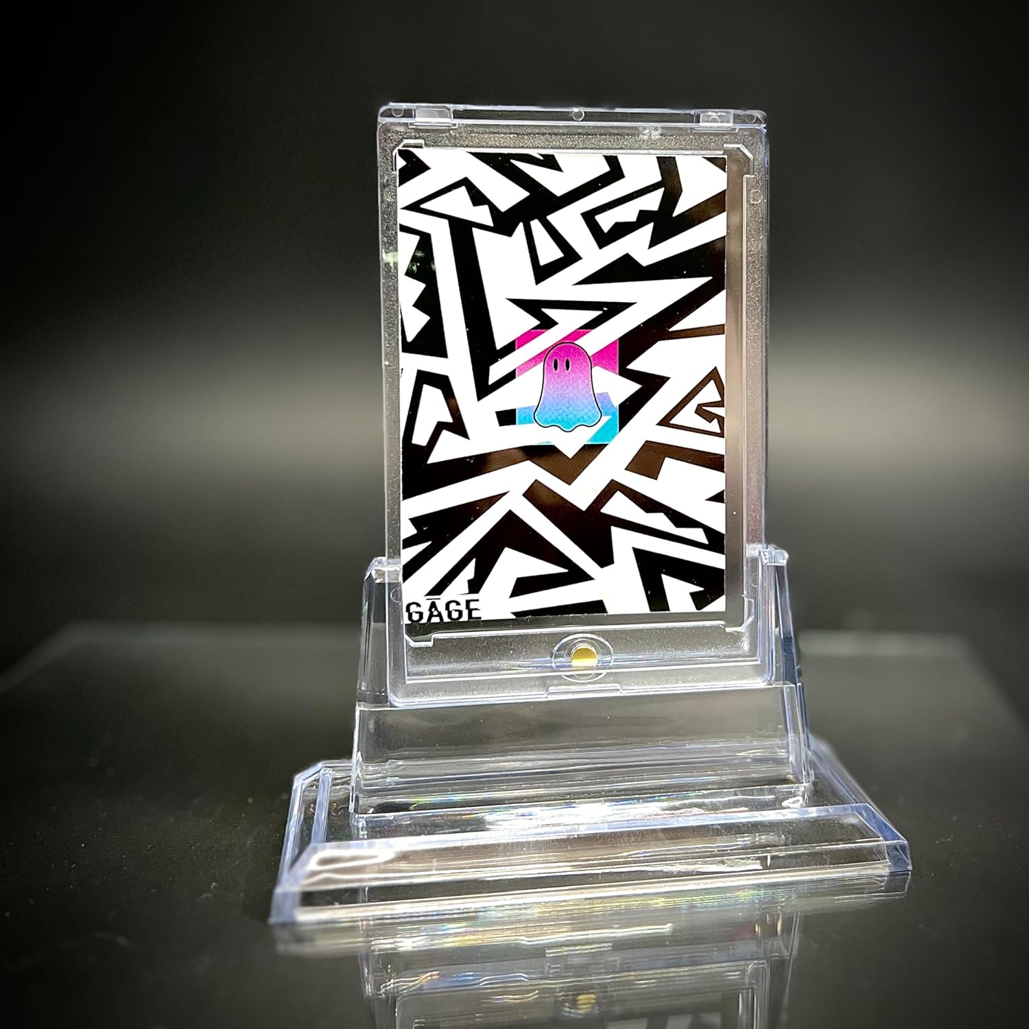 Custom Holographic Trading Cards, Custom Card, Personalized Trading Cards for Cars, Car Portrait Memorial Cards Gift, Gift for Him Custom Rare Cards in Acrylic Display Case (Black)