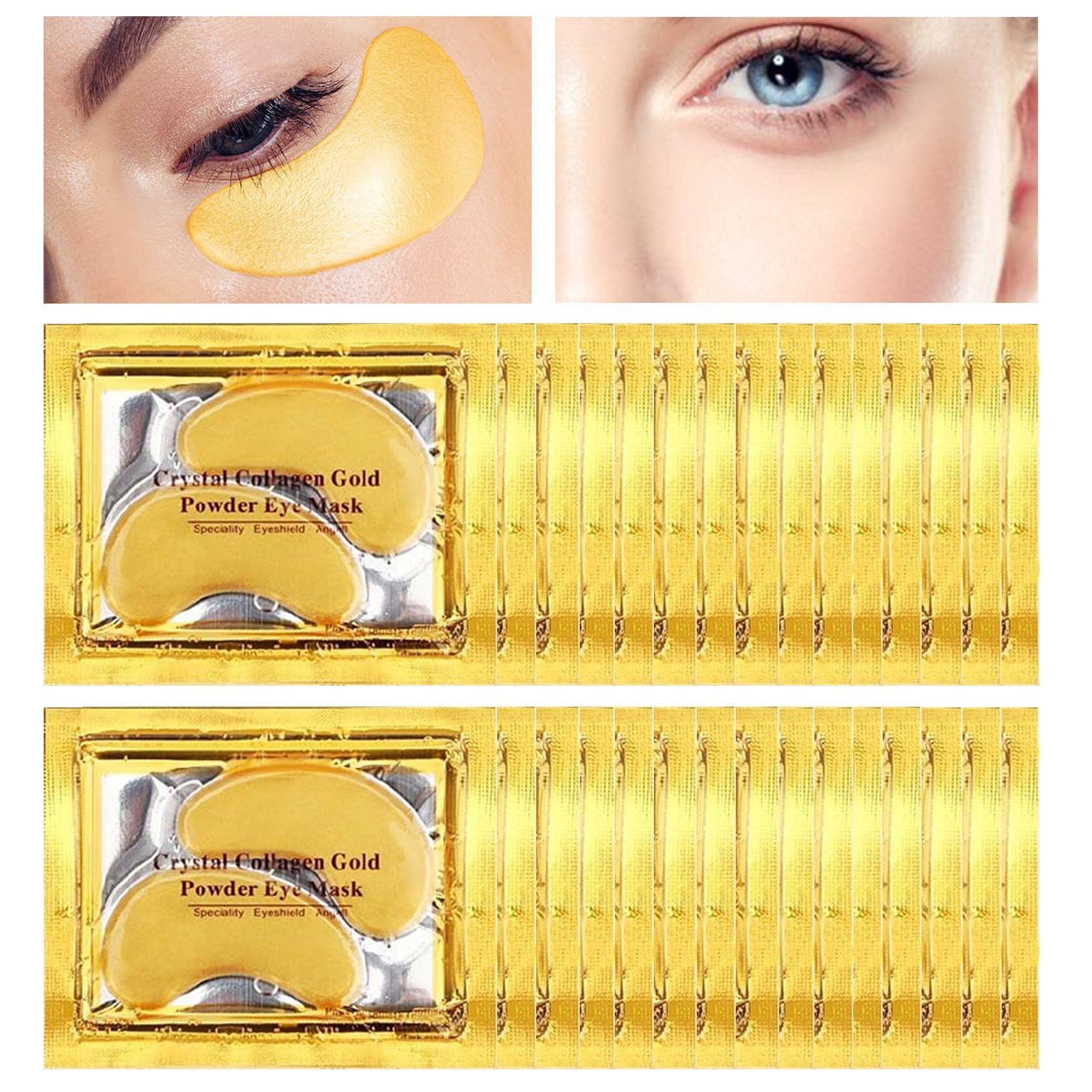 Under Eye Patches,60 Pairs Collagen Eye Treatment Mask Green Alga Under Eye Gel Pads For Moisturizing & Reducing Dark Circles Puffiness Wrinkles Fine Lines For Women And Men