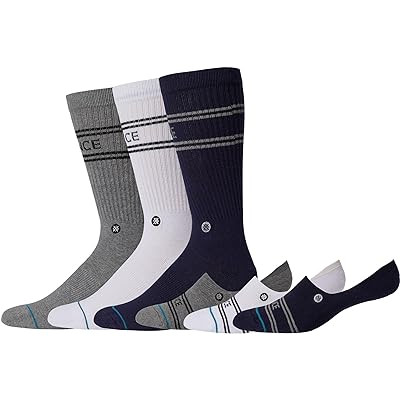 Stance Basic Mixed 6 Pack Crew Cut Socks Shoes Navy