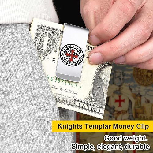 Miniatura 3 de ChainsProMax Clip de dinero para hombre, nombre personalizado de regalo de cruz de AhknSan Miguel de San CristóbalSan FlorianCaballeros