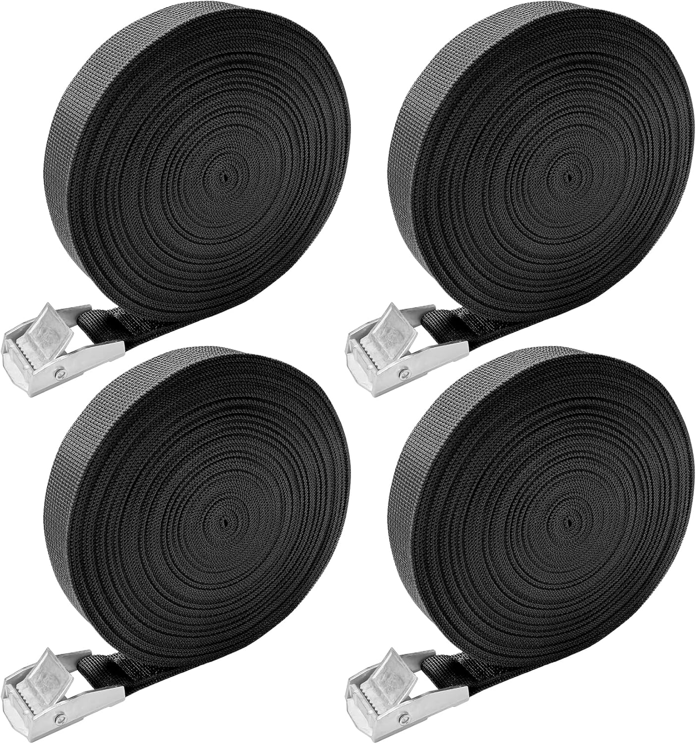JYSDCXC Tie Down Straps 10 m Pack of 4 Black Ratchet Tie Down Straps