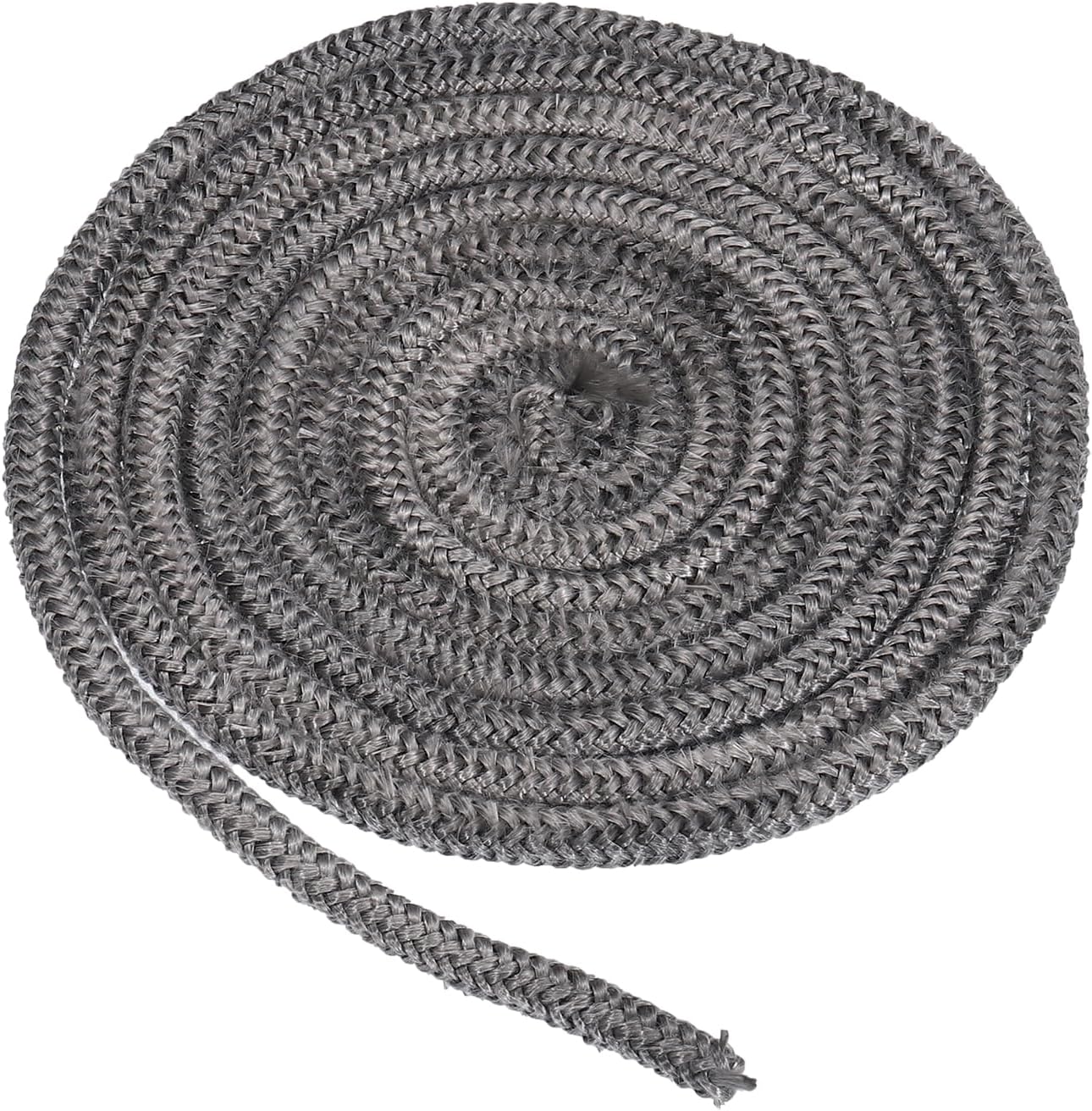 1/4"x 86" Wood Stove Gasket, Graphite Fiberglass Round High-Temperature Resistance Seal Rope Replacement for Stoves Fireplace Door, Black