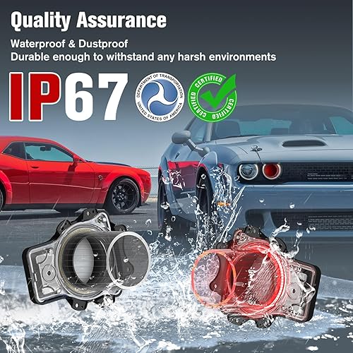 Miniatura 6 de LitMiRaCle Dodge Challenger - Bombillas para faros delanteros, conjunto de faros LED compatible con Dodge Challenger 2015-2020, Plug and Play, luces