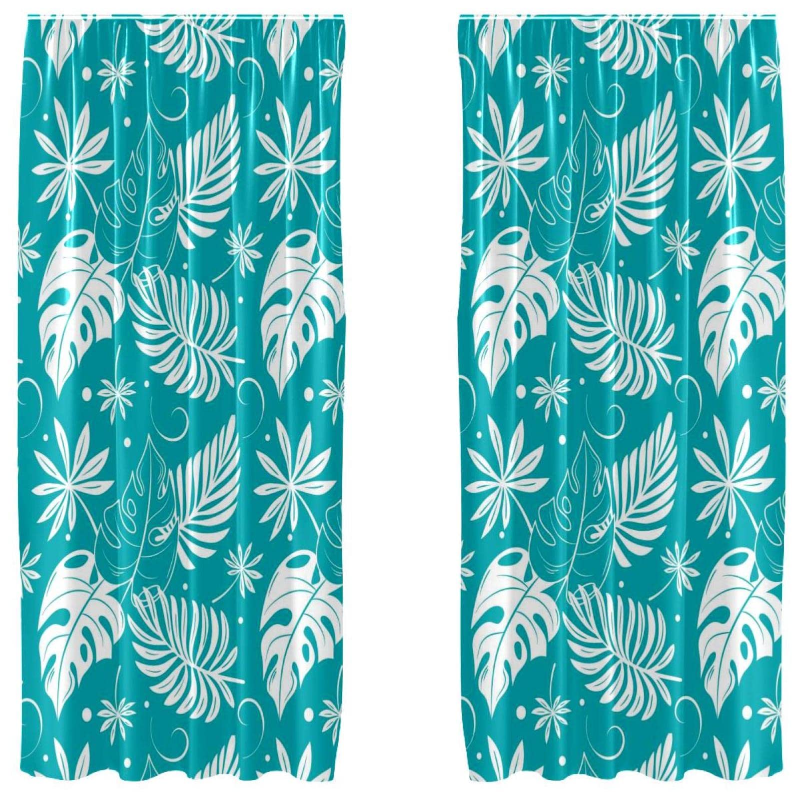 Juego de 2 cortinas de panel decorativos ligeros con bolsillo de barra para filtrar luz suavemente