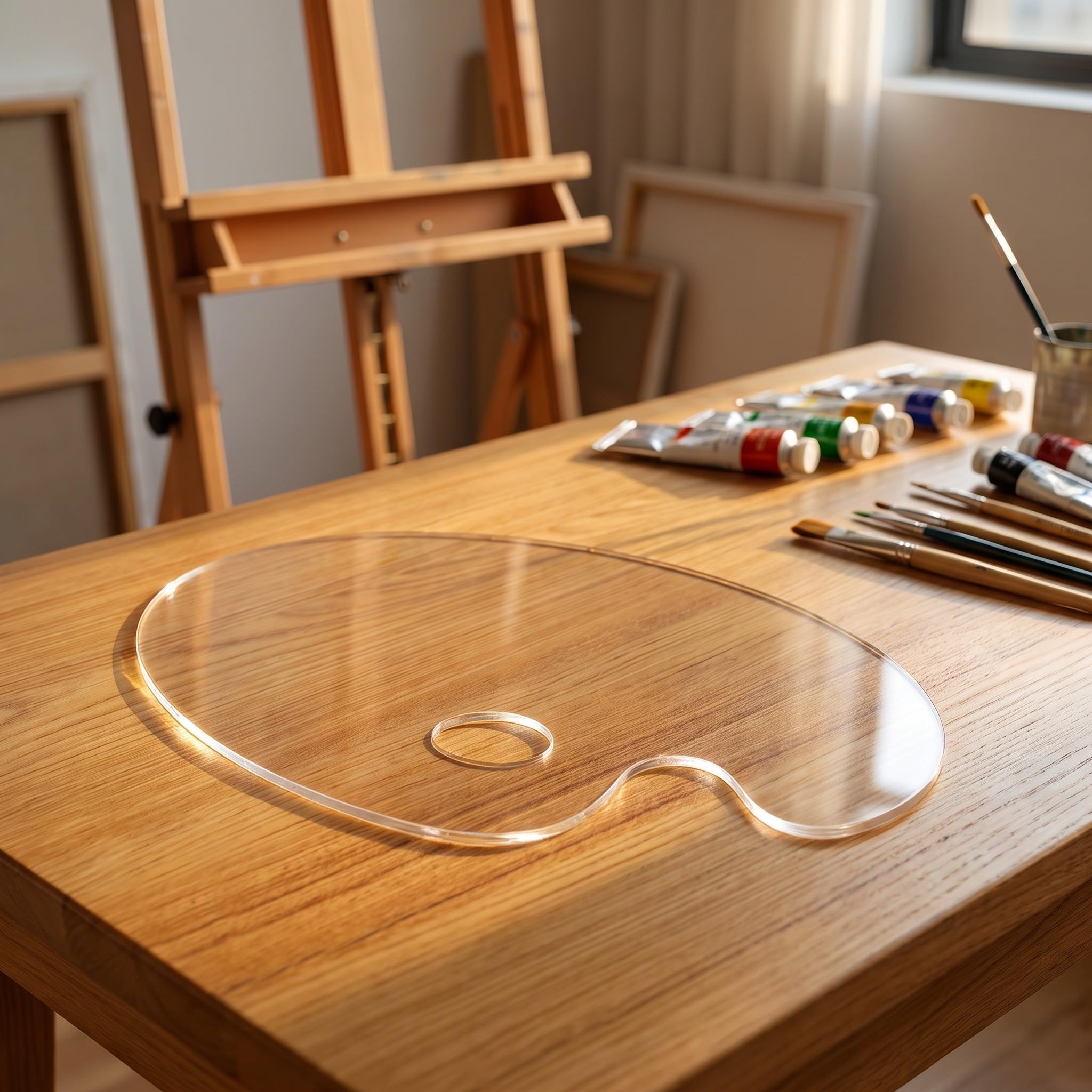 3 Stück Acryl Mischpalette für Öl und Wasserfarben, Oval