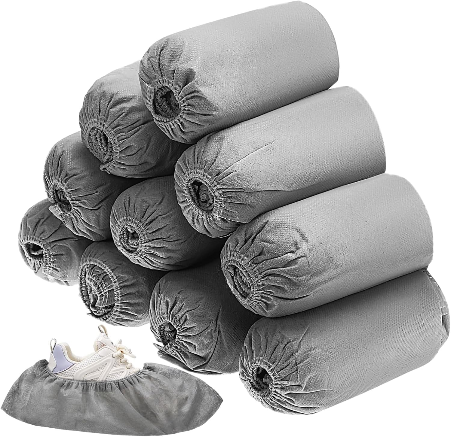 CHILDWEET 100pcs Disposable Indoor Shoe Covers Non- Shoe Protectors Boot Covers for Home Office Laboratory Use Easy to Wear and Convenient