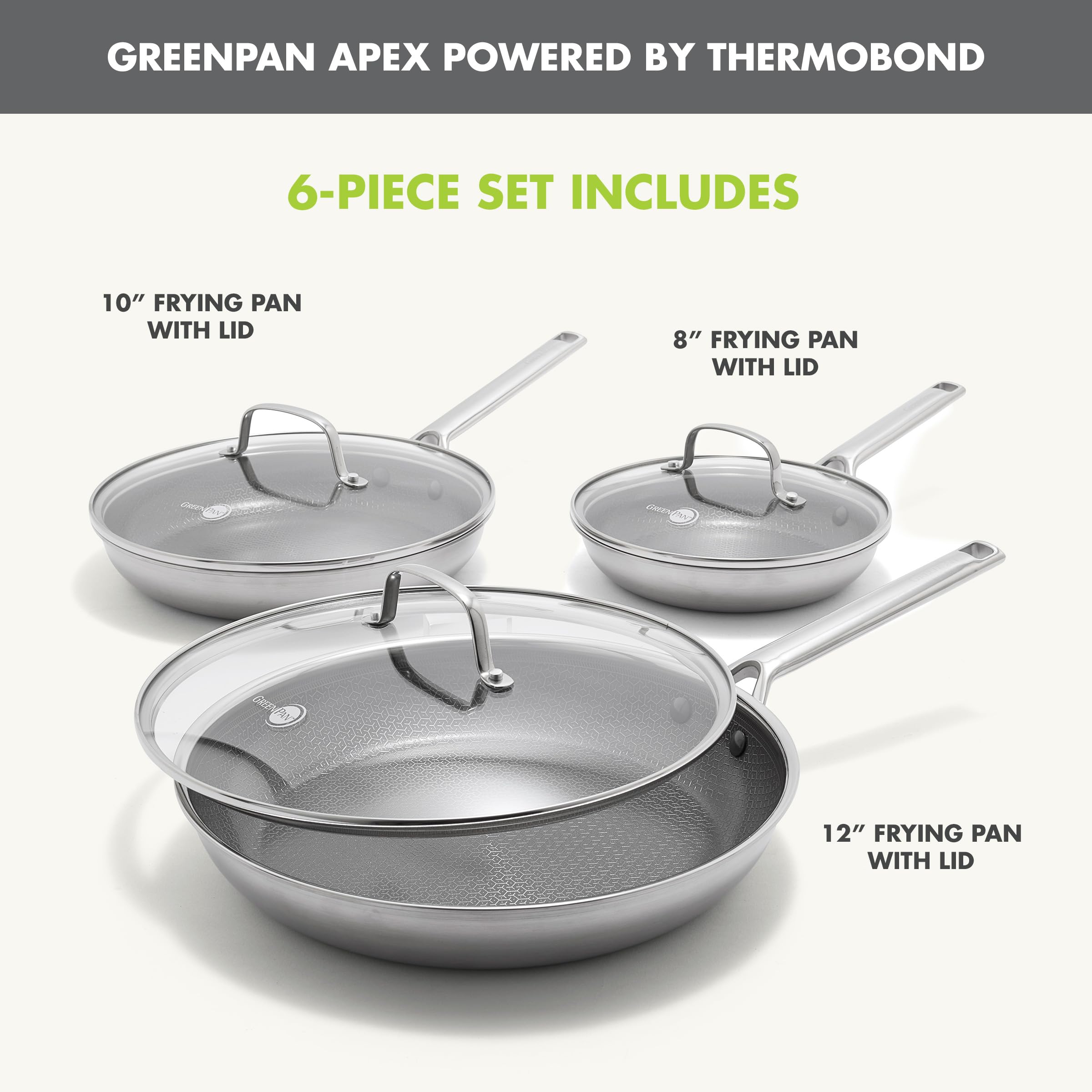 Amazon.com: GreenPan Hybrid 6 Piece (8