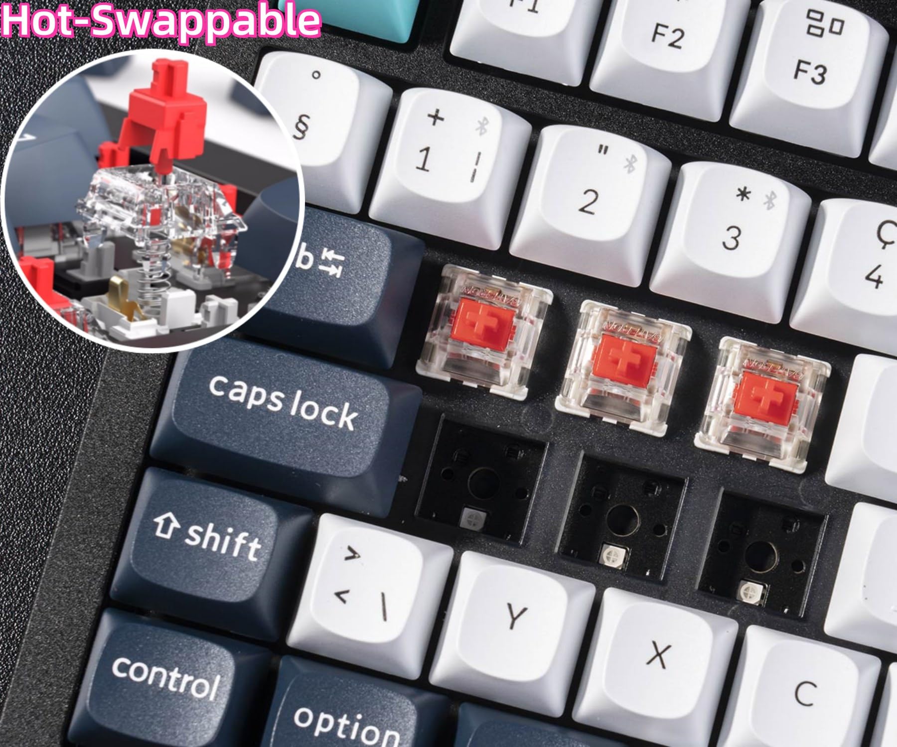 Keychron Q1 Max QMK/VIA Custom Mechanische Tastatur, 82-Key DE-ISO Layout Full Metal Programmable Knob,2.4 GHz/Bluetooth/Wired RGB Hot-Swappable Gateron Brauner Switch für Mac Windows Linux