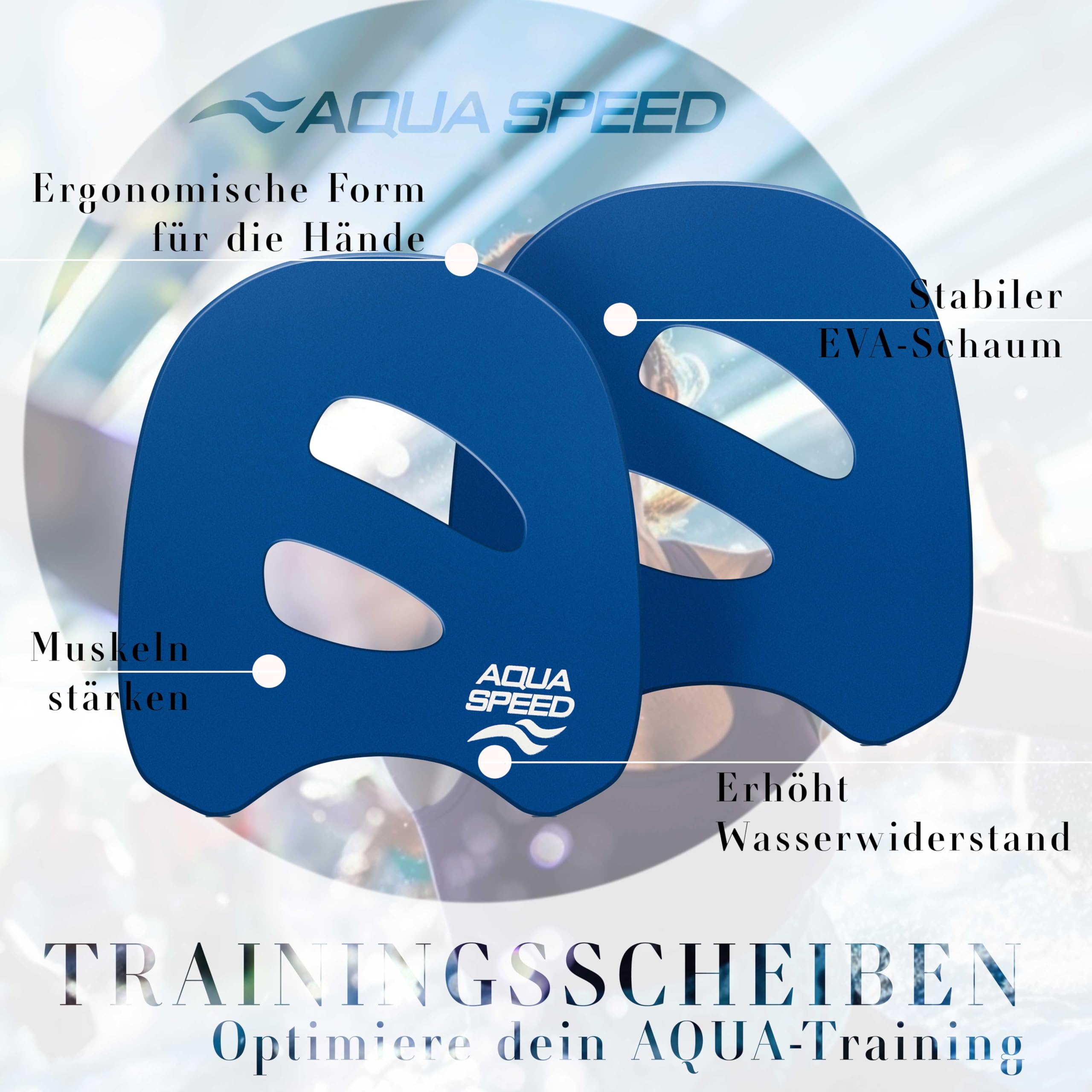 Aqua-Speed® Aqua Disque (Aqua Fitness Aérobic Flottables Eau Disque Pagaies Haltères)