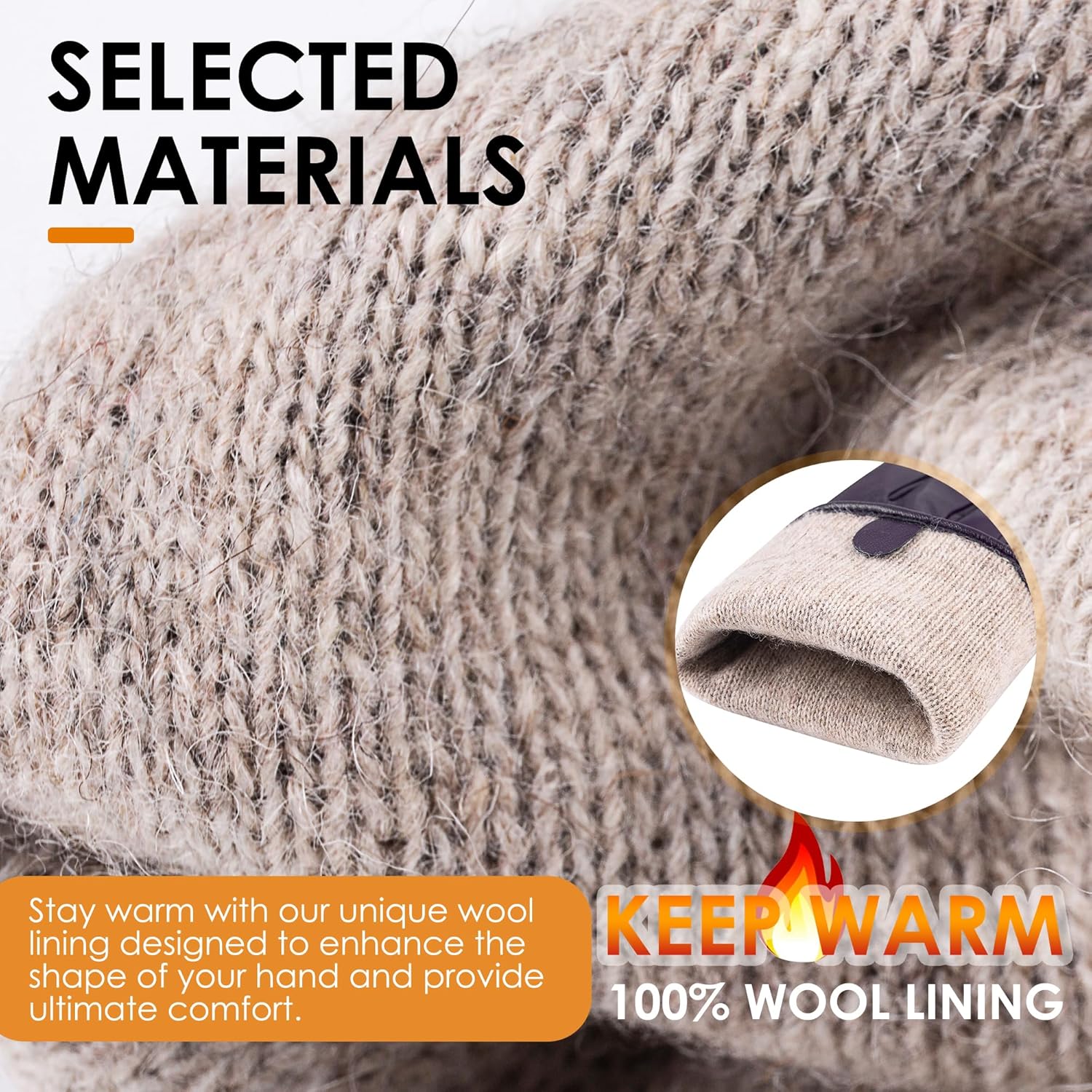 Dsane Womens Winter Leather Gloves Touchscreen Texting Warm Driving Lambskin Gloves for Christmas Gifts - Image 4