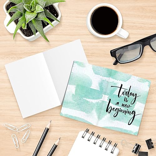 Miniatura 5 de Deeplay Tarjetas de felicitación motivacionales, 24 paquetes de tarjetas holográficas inspiradoras con citas, tarjetas de mejoramiento,