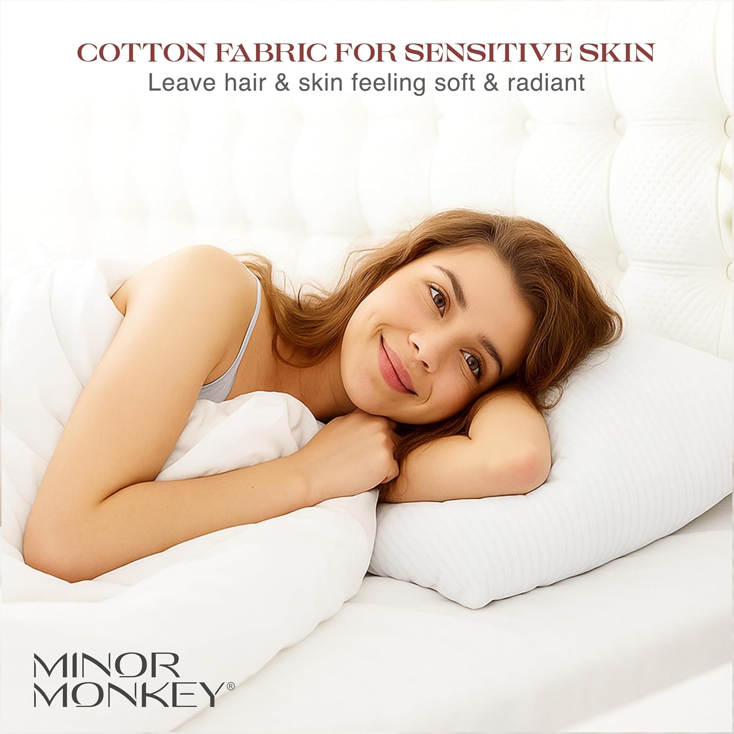 100% Egyptian Cotton Damask Striped Pillowcases Set of 2 – Queen Size, 1000 Thread Count Luxury Cooling Soft Pillow Covers, Fade Resistant Hotel Quality Pillowcase for Comfy Sleep - White - Image 4