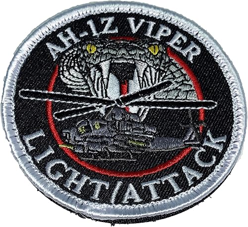 Bell AH-1Z Viper LightAttack Patch - con gancho y bucle, 3 pulgadas, con licencia oficial