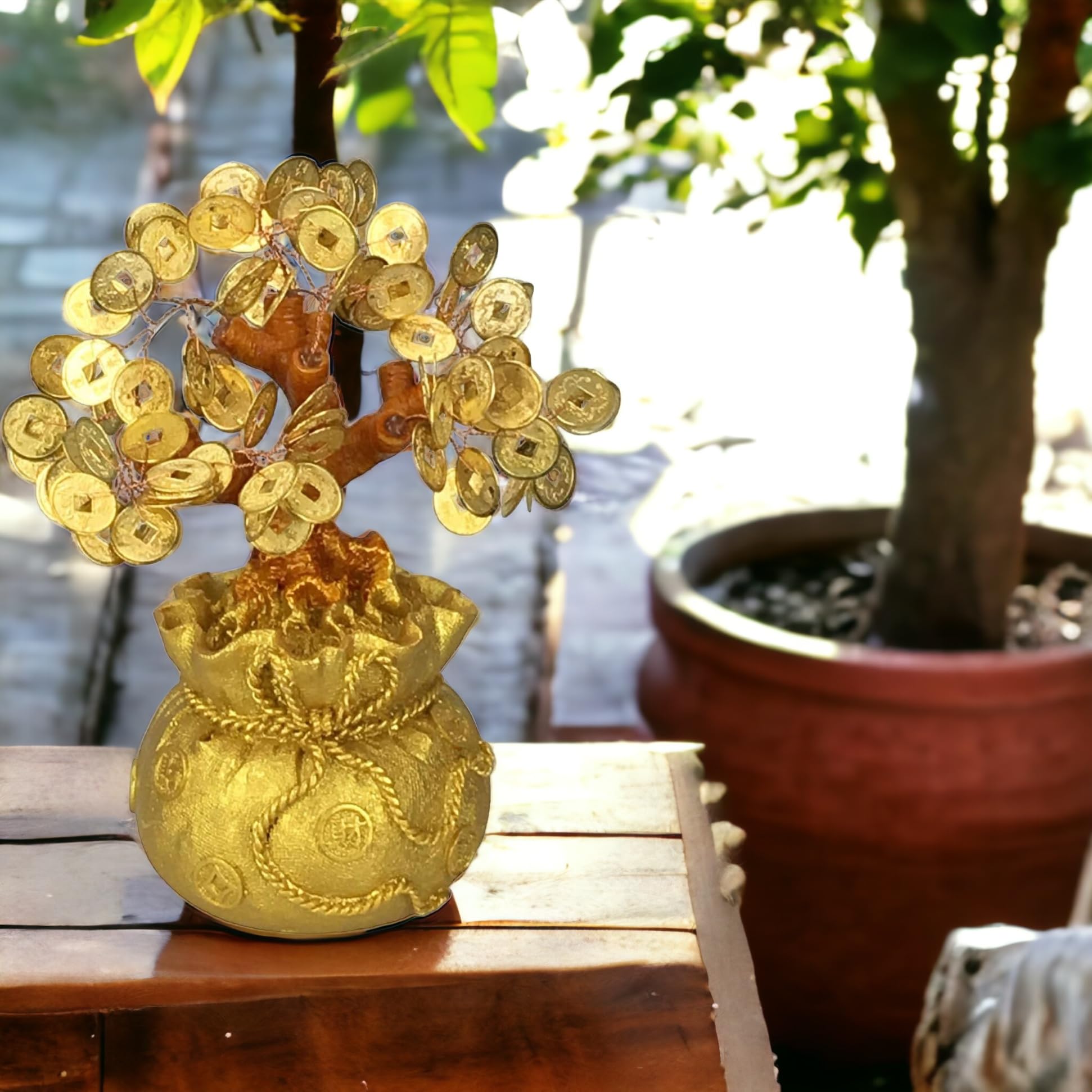 Iplusmile Feng Shui Geldbaum Bonsai Aus Kupfer - Dekorativer Glücksbringer Für Reichtum & Wohlstand