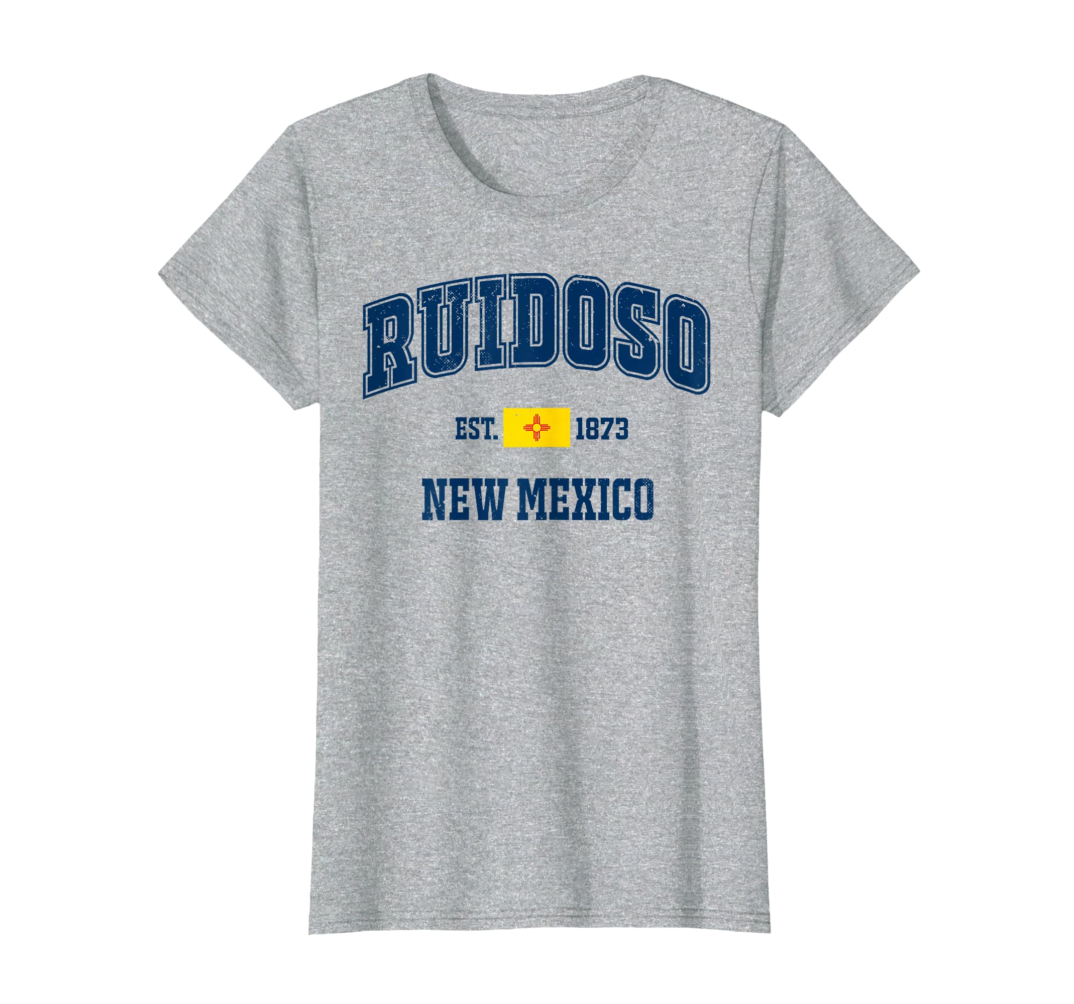 Ruidoso New Mexico NM Vintage State Flag Athletic Navy T-Shirt