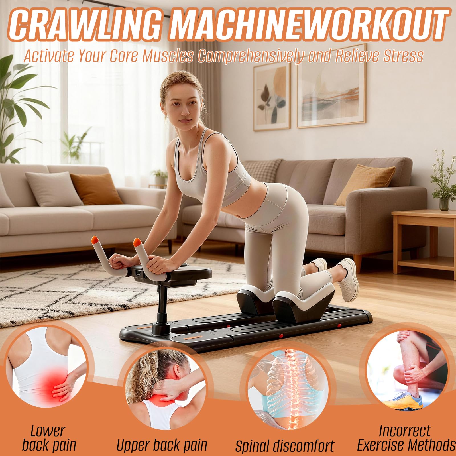 Attrezzo per Allenare Colonna Vertebrale,Attrezzatura per Il Fitness Domestico con LCD Digitale di Allenamento,Attrezzatura da Palestra per Allenamento in Vita,Tonificazione e Stretching Delle Gambe