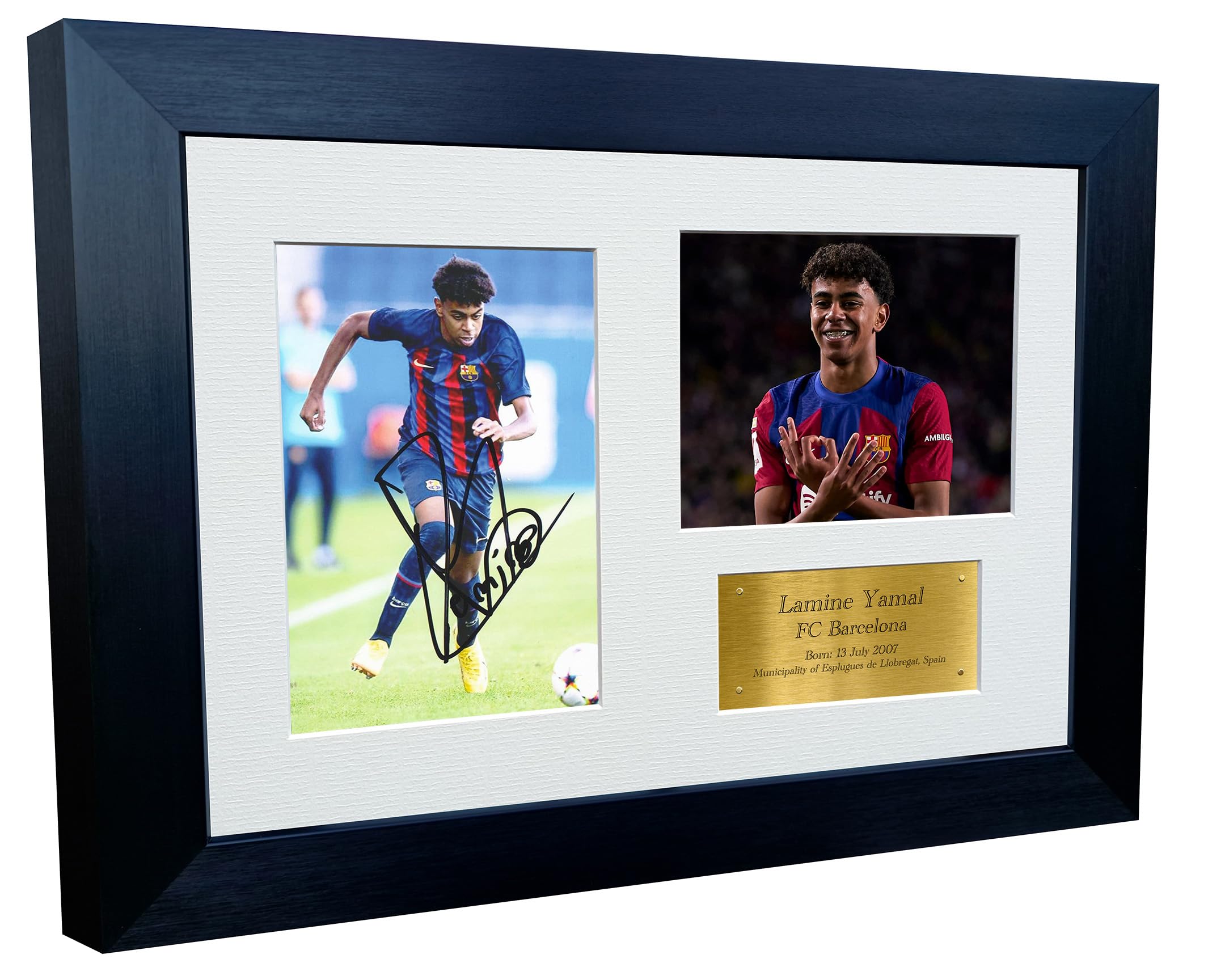 Kitbags & Lockers 12x8 A4 Signed Lamine Yamal Barcelona Spain Autographed Autograph Signed Signature Photograph Photo Picture Frame Football Soccer Poster Gift G