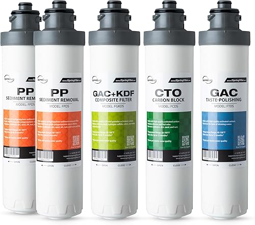 iSpring F5DS juego de paquete de cartuchos de filtro de suministro de repuesto de 1 año para DS4B y DS4S Paquete de 1 año para Basic,Paquete de