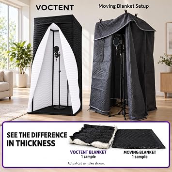 Portable Vocal Booth for Recording, Sound Booth for Home Studio