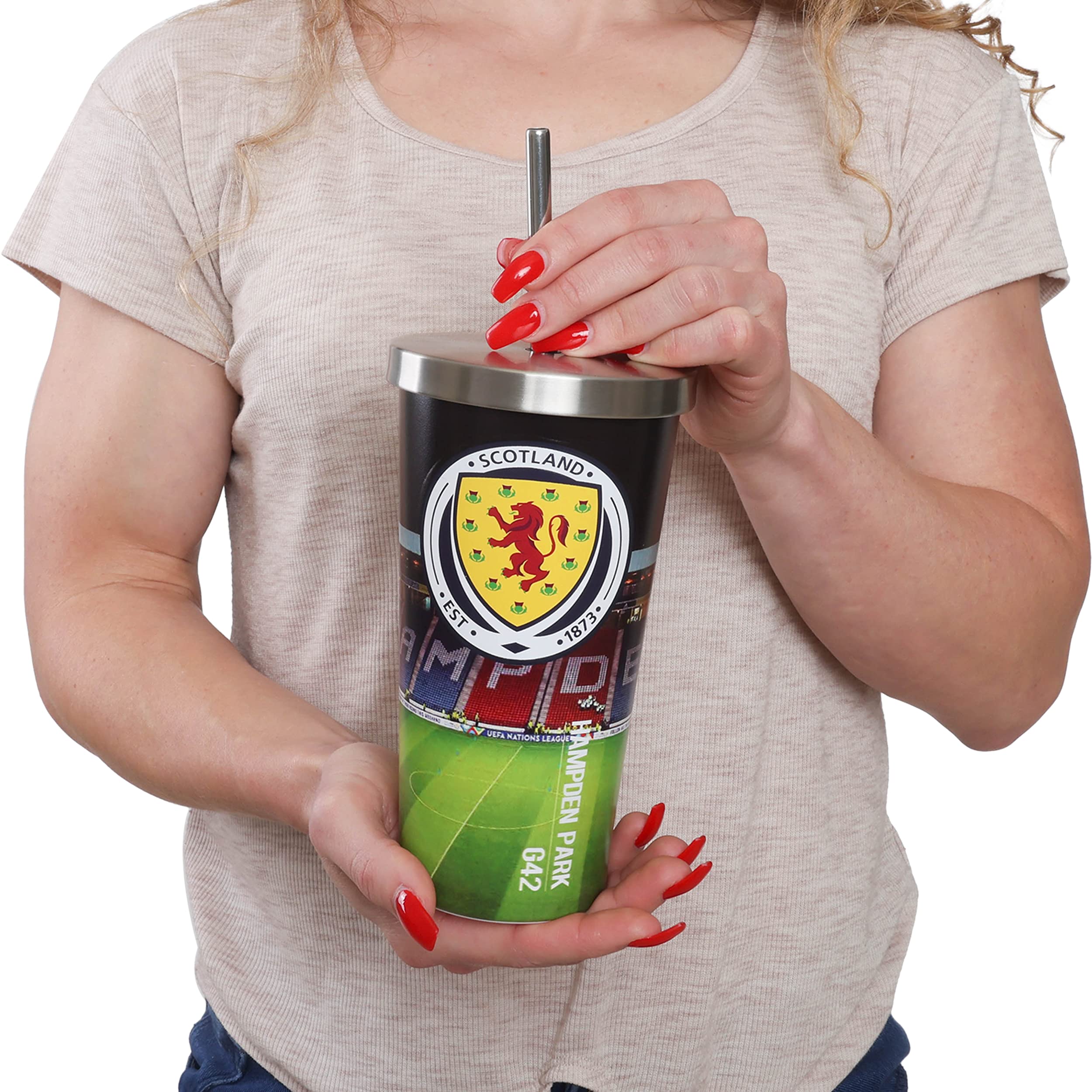 FOCO Officially Licensed Scotland Digital Print Stadium Cup and Straw - Image 3